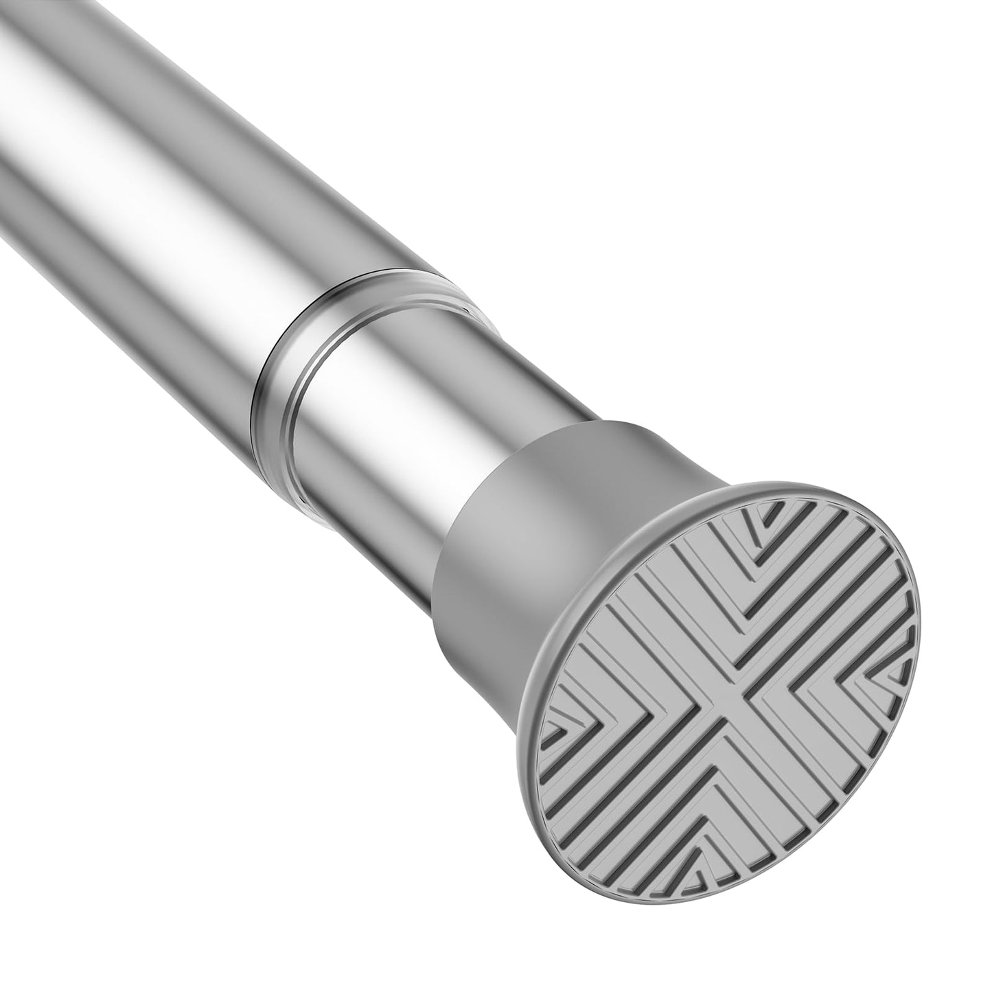 White Shower Curtain Rod 32 to 76 Inches Adjustable, 7/8 Inch Diameter Heavy Duty Tension Curtain Rods No Drill, Rust-Resistant Tension Rod for Bathroom, 1 Pack BST326H