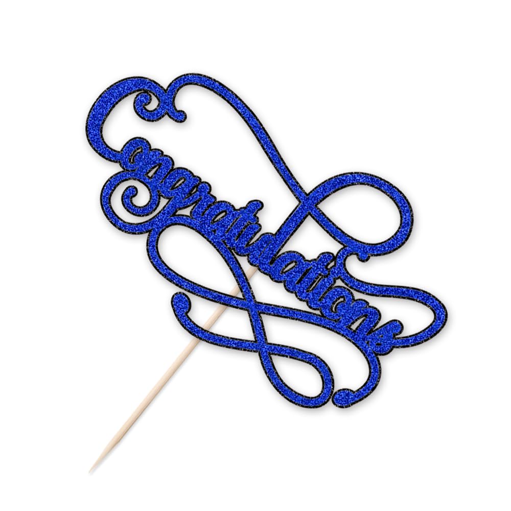Congratulations Cake Topper,Congratulations 2026 Graduation | Cake Topper,Graduation, Wedding, Retirement, Birthday, Anniversary, Celebration Party Decorations Supplies (Black Gold) BST202