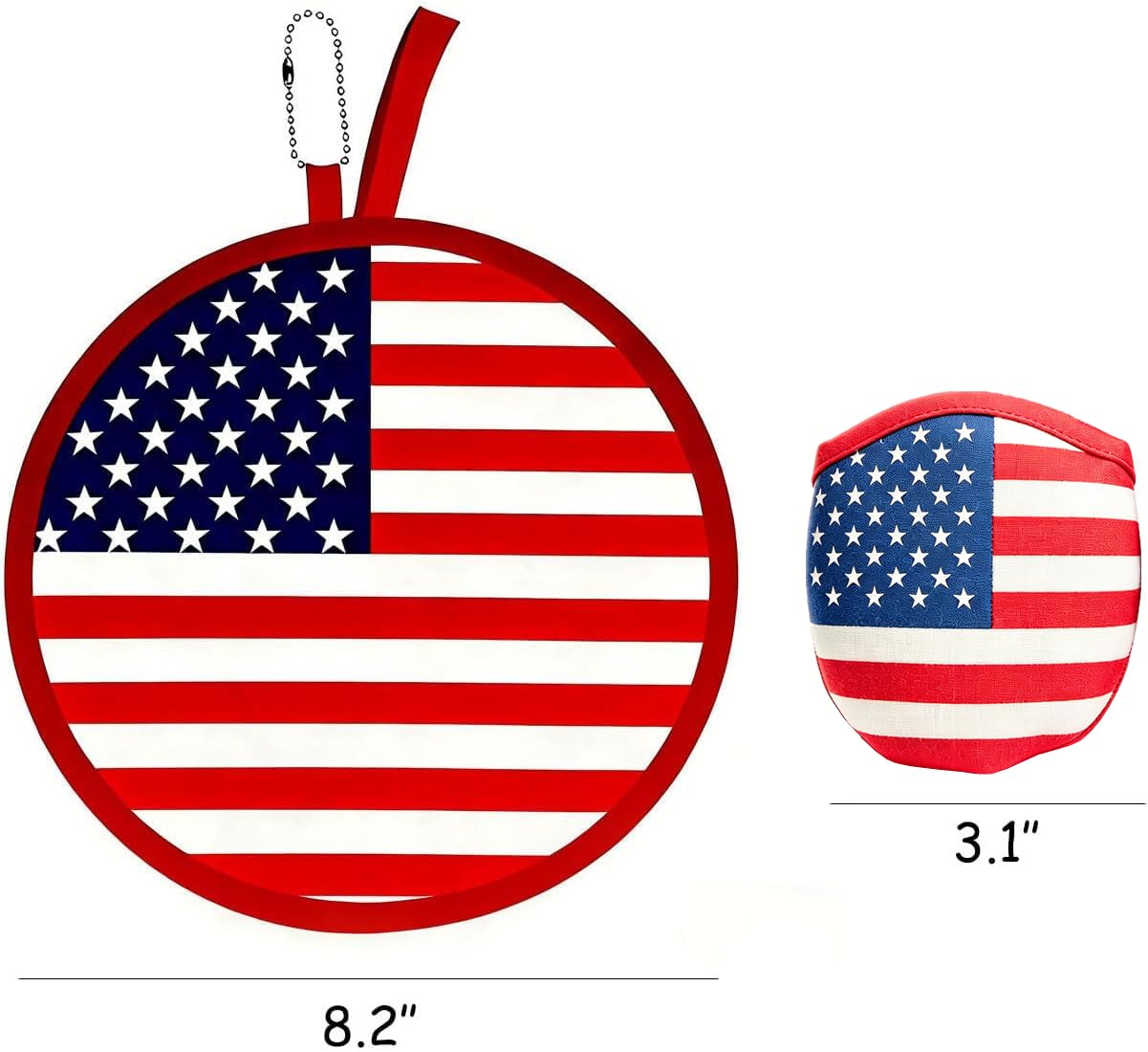 2026 World Cup Canada Flag Folding Hand Fans 3 PCS, 8.2" Fabric Round Foldable Fans with Matching Storage Pouches, Portable Hanging Fans for Game Day and Party Canada BST220