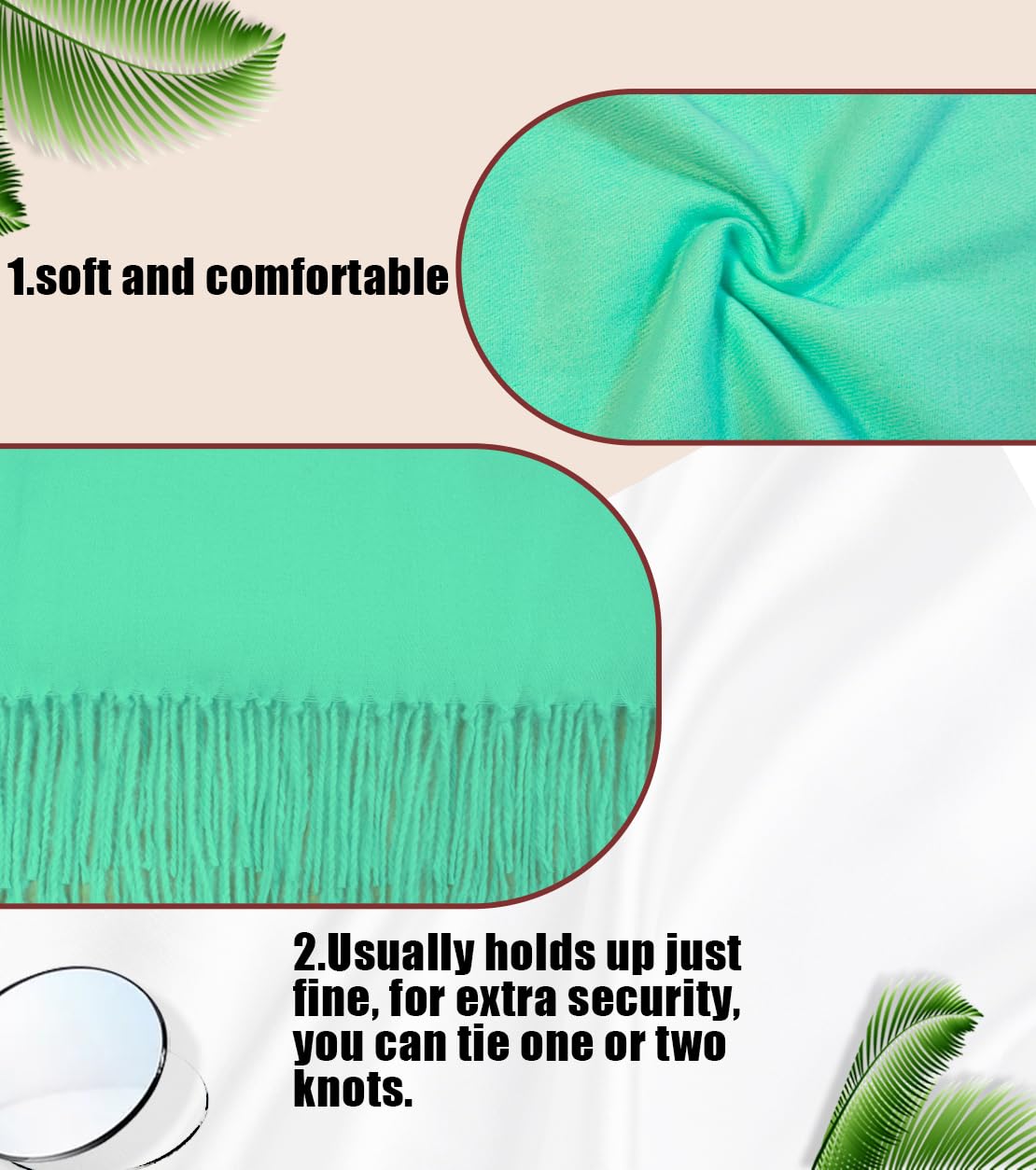 Winter Soft Long Scarf, Pashmina Shawls and Wraps, Warm Large Scarves for Men Women Evening Dress Wedding WN420