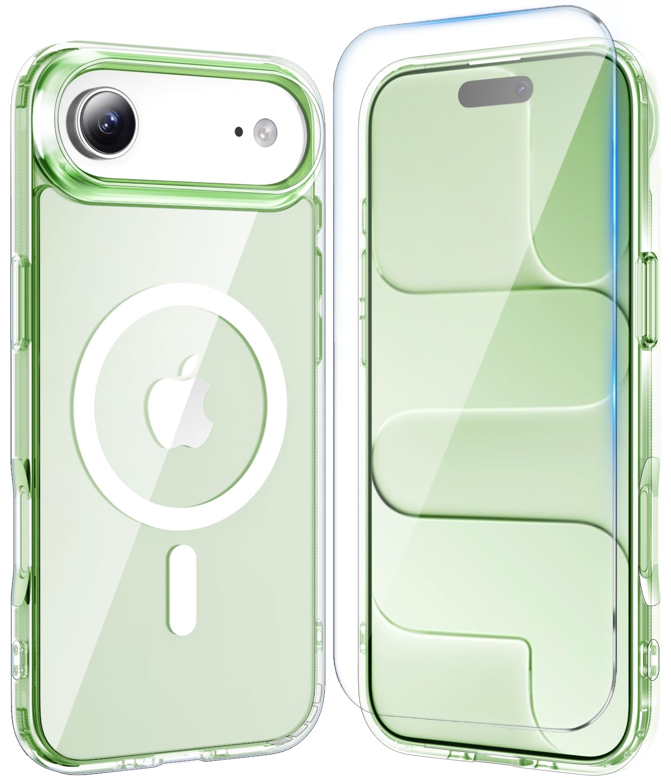 for iPhone 17 Pro Max Case Clear with Screen Protector, Compatible with Magsafe, Anti-Yellowing, Military-Grade Protection, Shockproof Slim Magnetic Phone Case Cover, Black WN420