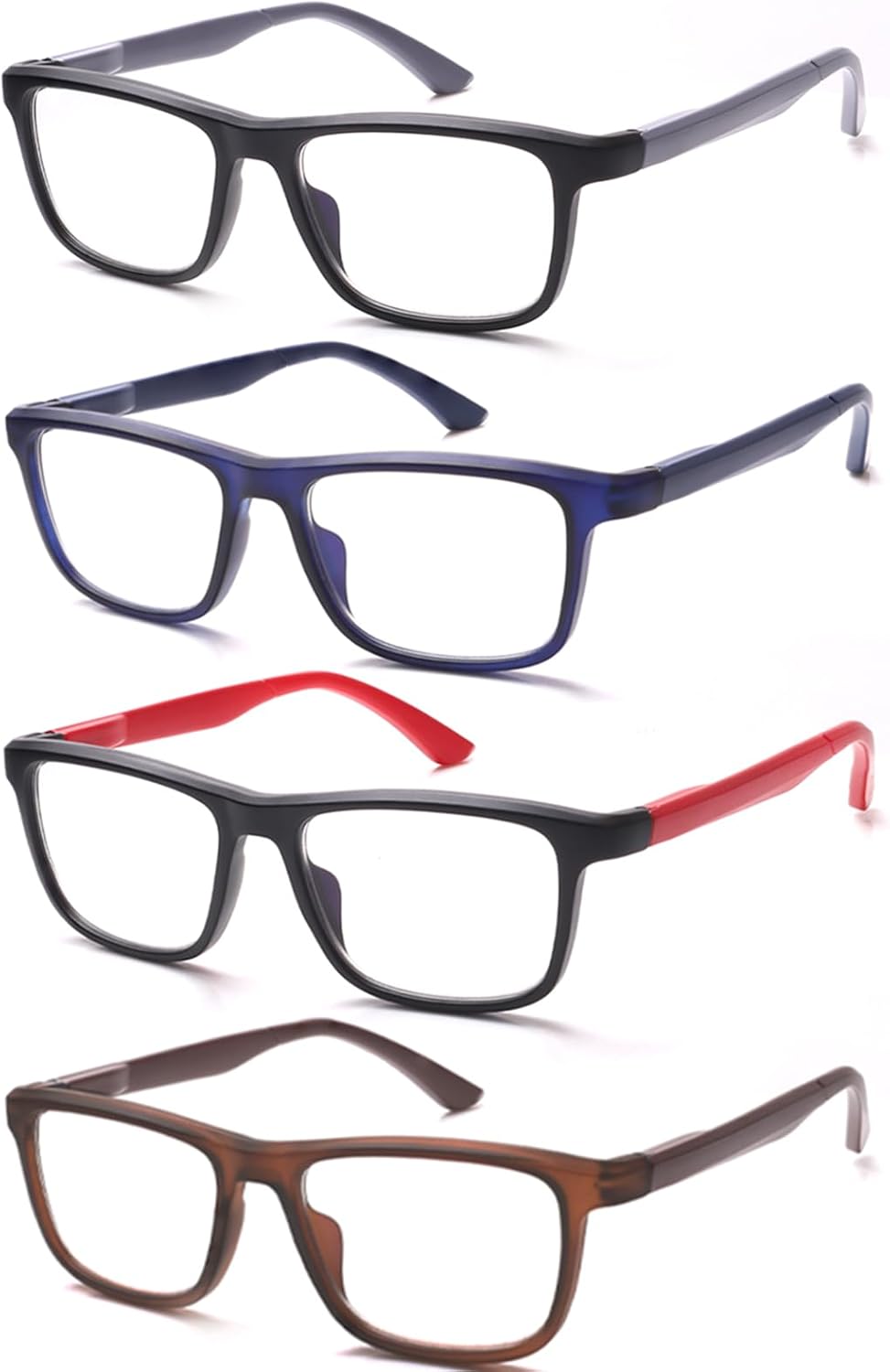 Henotin Blue Light Reading Glasses for Men - Traditional Frames - Readers with Spring Loaded Hinges WN420