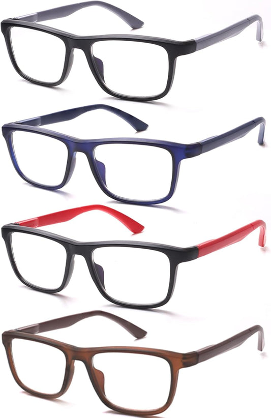 Henotin Blue Light Reading Glasses for Men - Traditional Frames - Readers with Spring Loaded Hinges WN420