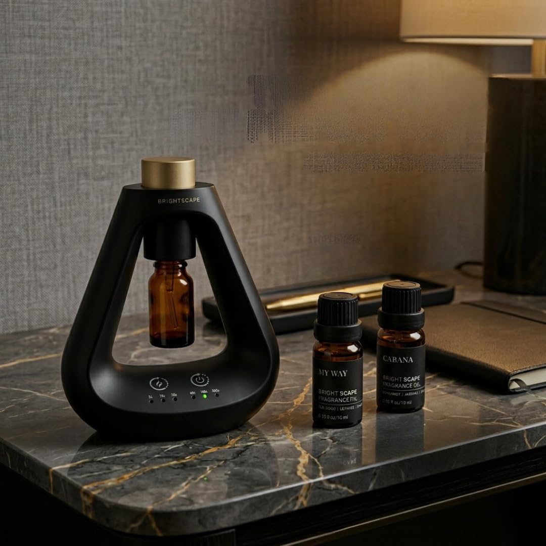 Apex Waterless Essential Oil Diffuser - Cold Air Nebulizing Aromatherapy Diffuser for Home & Office | No Water, No Heat, No Residue | 9 Precision Scent Settings | Pristine White BST220