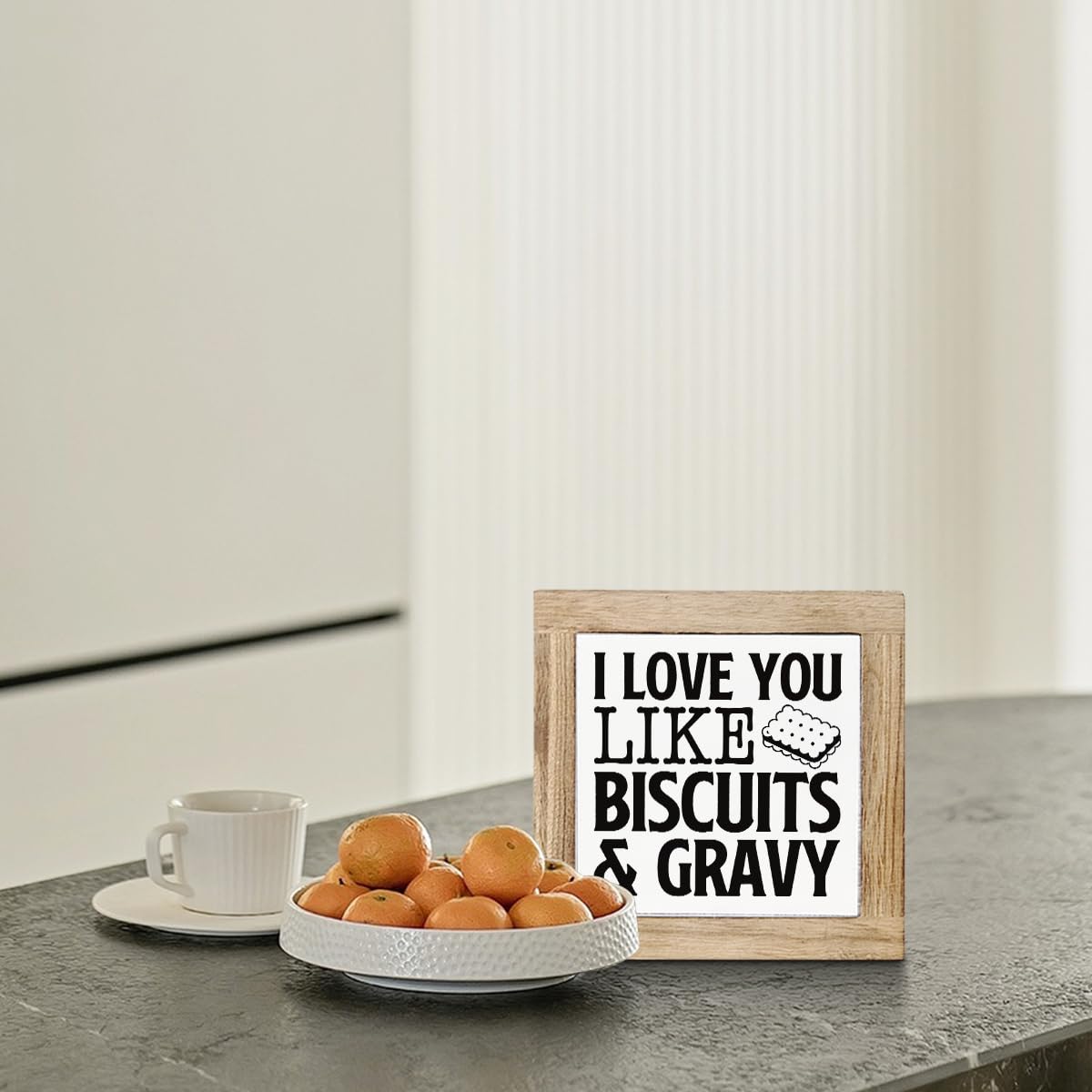 Just A Spoonful of Sugar Sign, Coffee Decor Sign, Rustic Kitchen Box Signs, Coffee Station Decor, Modern Farmhouse Home Decors for Kitchen Bar, Cafe Decors, Freestanding Wooden Plaque BST326L