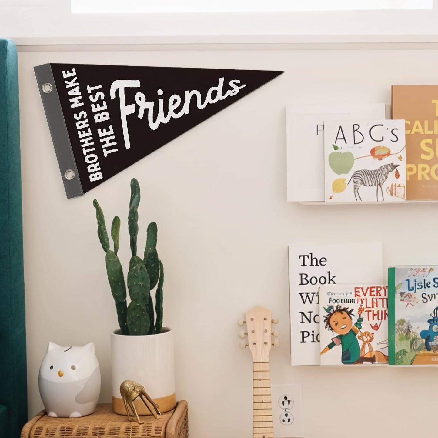 Boy Nursery Decor Pennant Banner Flags Decor, Playroom Essentials, Dude Felt Banner Wall Art Decor for Toddler Kids Room Nursery,Boy Playroom Decor 7.4x14 Inch BST326H