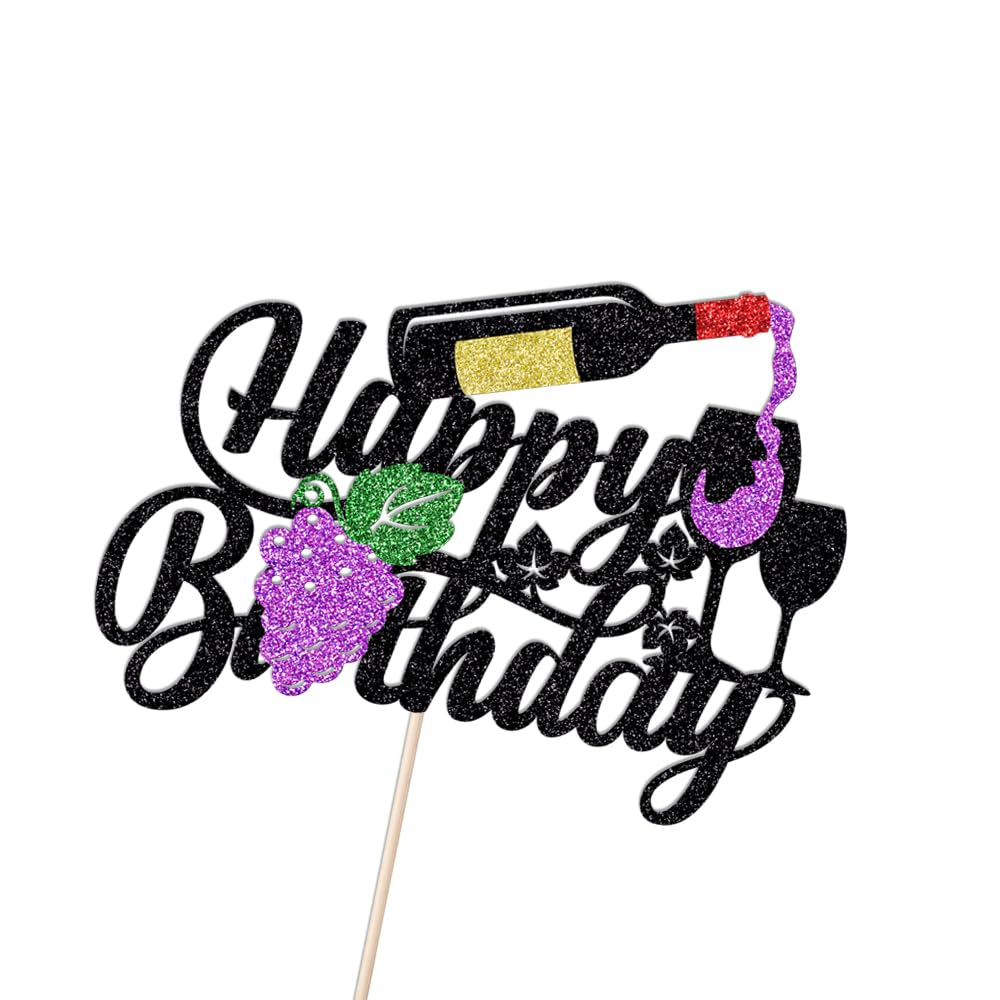 Music Happy Birthday Cake Topper，Roll Music Cake Decor Hip Hop Dancing Ball Cake Decorations，Guitar Note Birthday Party Supplies BST220