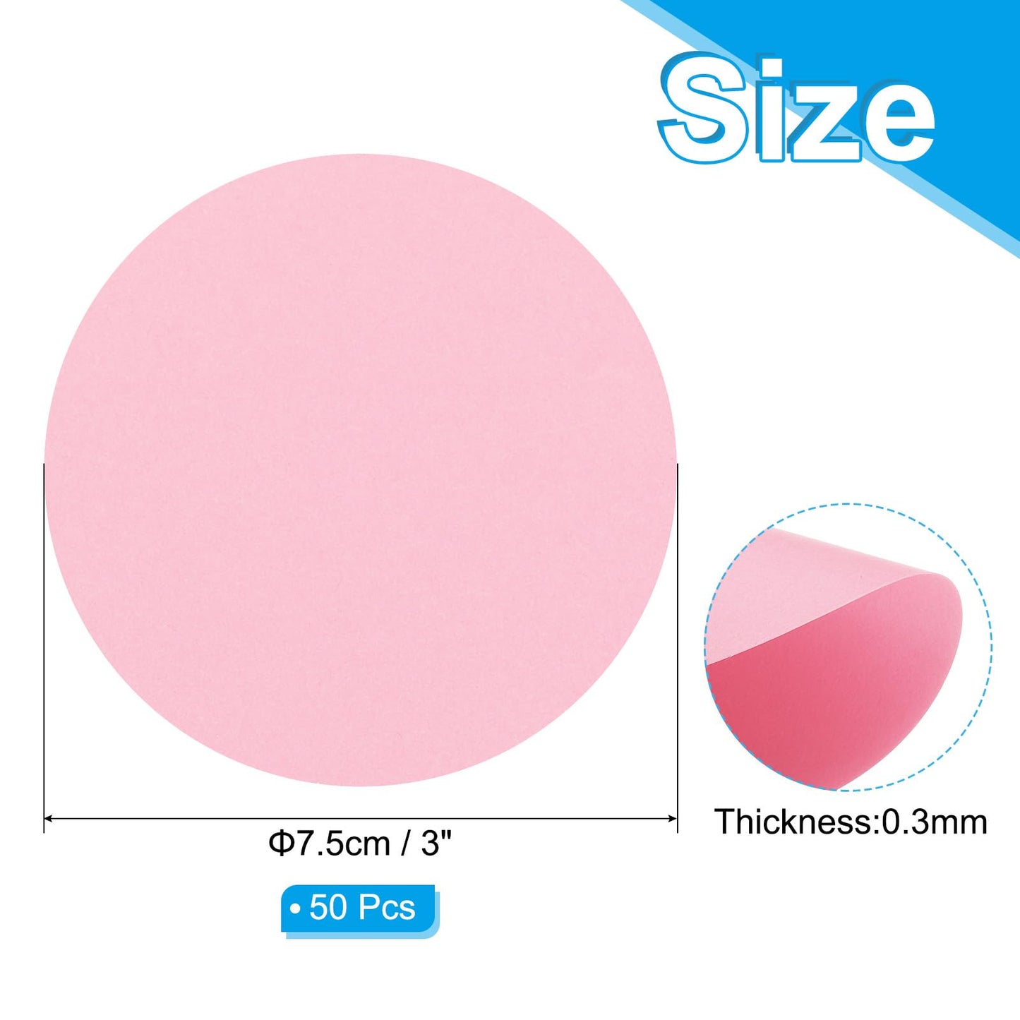 PATIKIL 4inch Circle Card Stock, 50Pcs Round Shape Cutouts Paper Thick Cardstock Coaster for DIY Craft Projects Classroom Bulletin Board Decor, Sky Blue BST326L