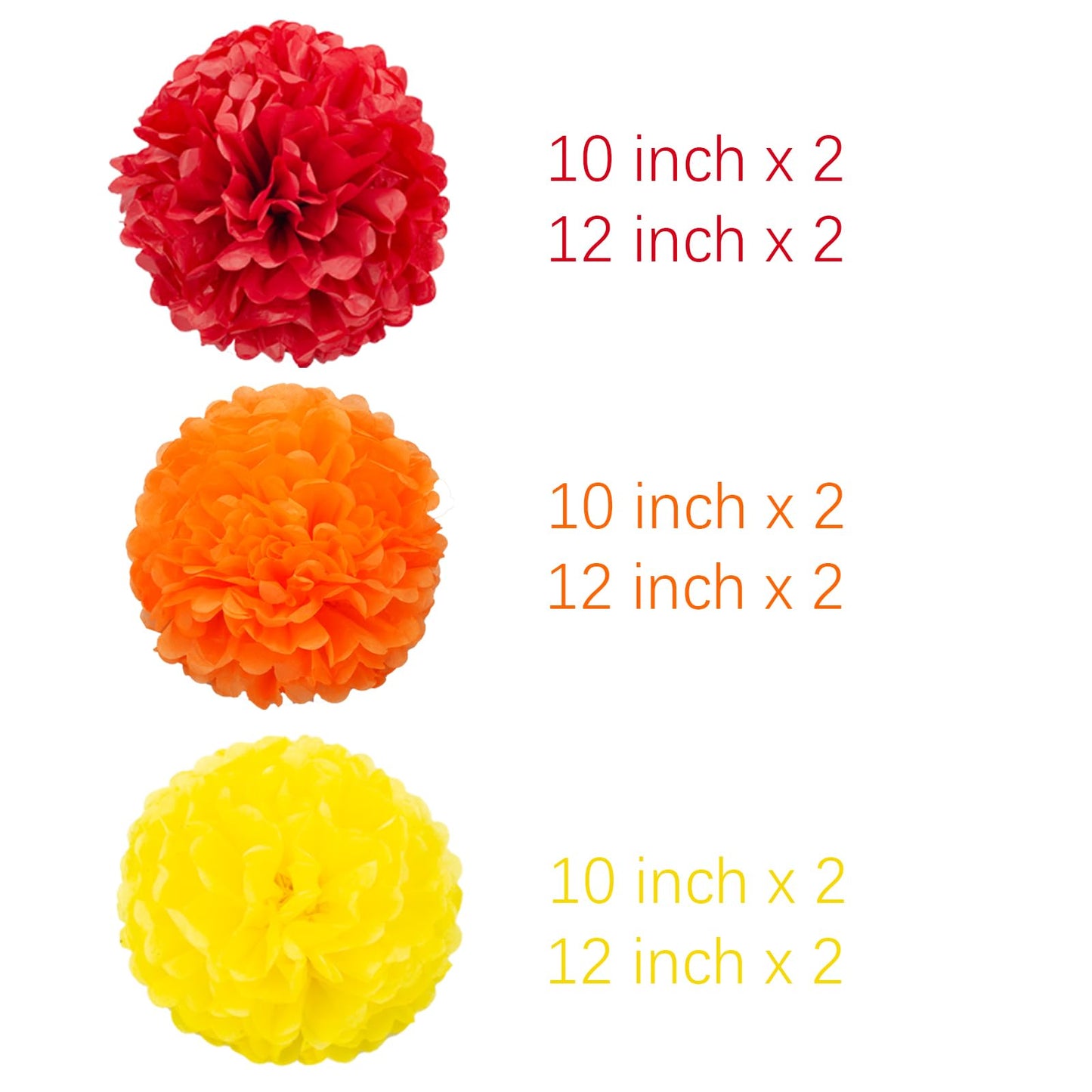 Blue Green and Purple Tissue Pom Poms Paper Kit DIY Decorative Flowers Ball for Birthday Party Wedding Hanging Decorations Pack of 12 10in12in BST220