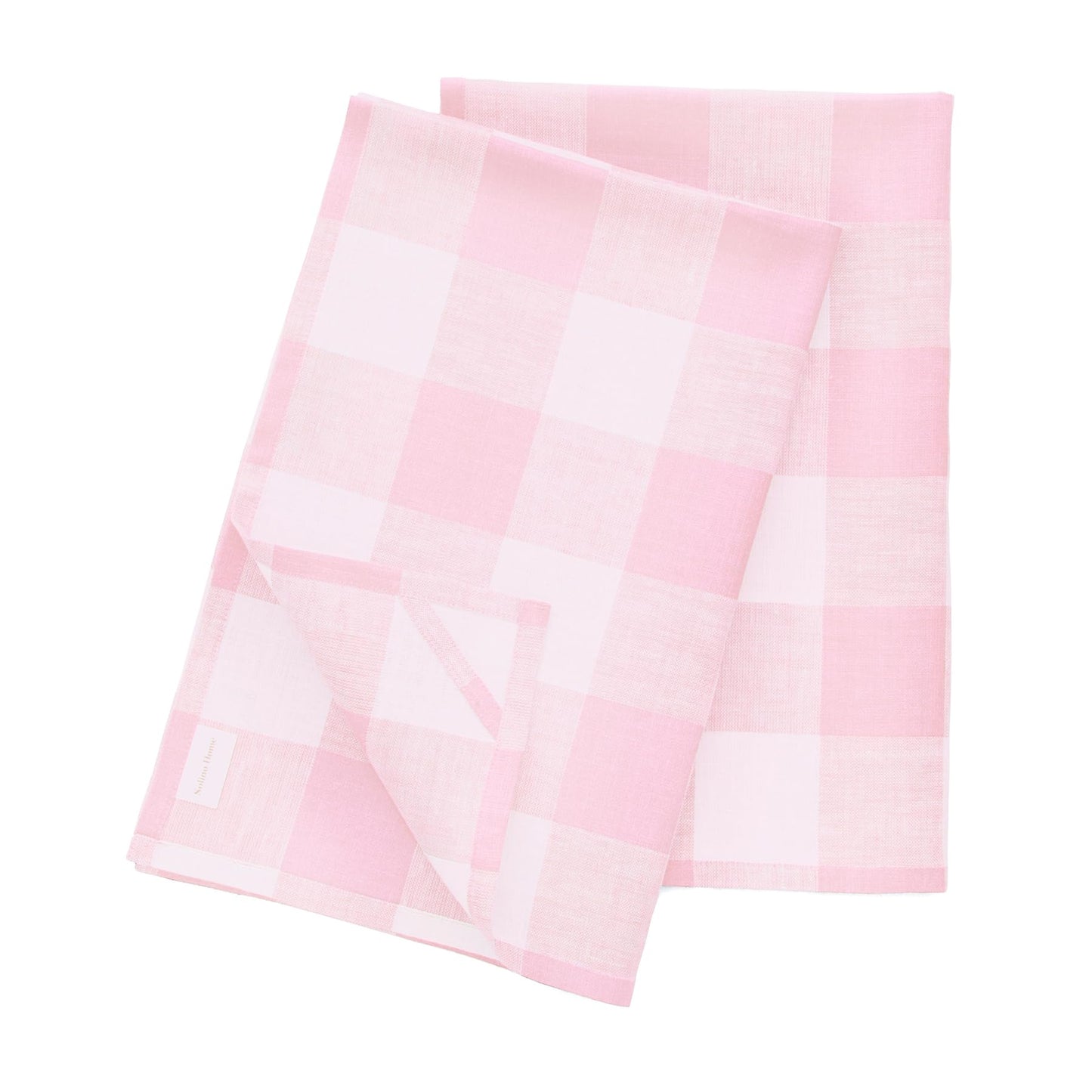 Solino Home 100% Linen Tea Towels Blue Bell Check, 16.5 x 26.5 in, Set of 2 | Buffalo Check Tea Towels absorbent and quick drying; buffalo checkered weave, mitered corners; Pure Linen; OEKO-TEX Certified BST326SOLH