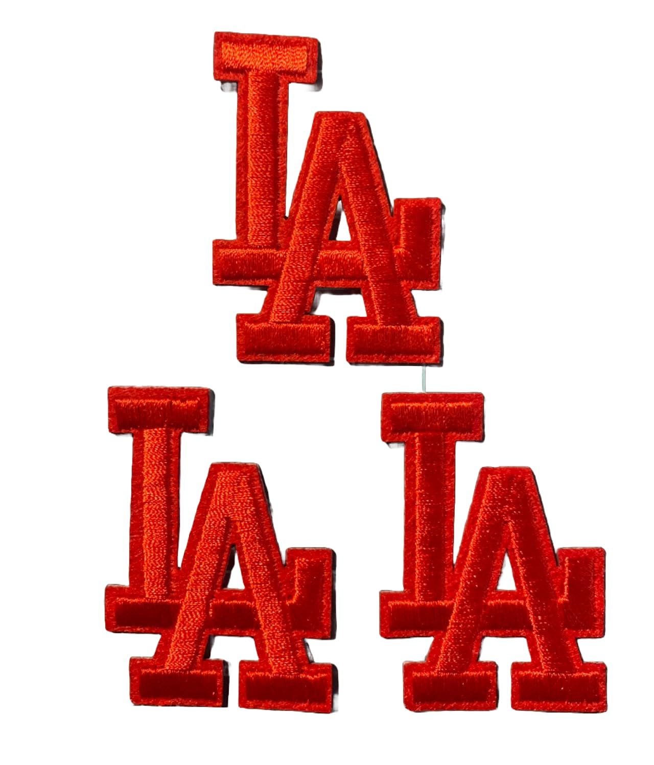 Iron-On Los Angeles Letter Patch, Stars & Stripes, 2.25 x 1.5 in, 3-Pack BST220