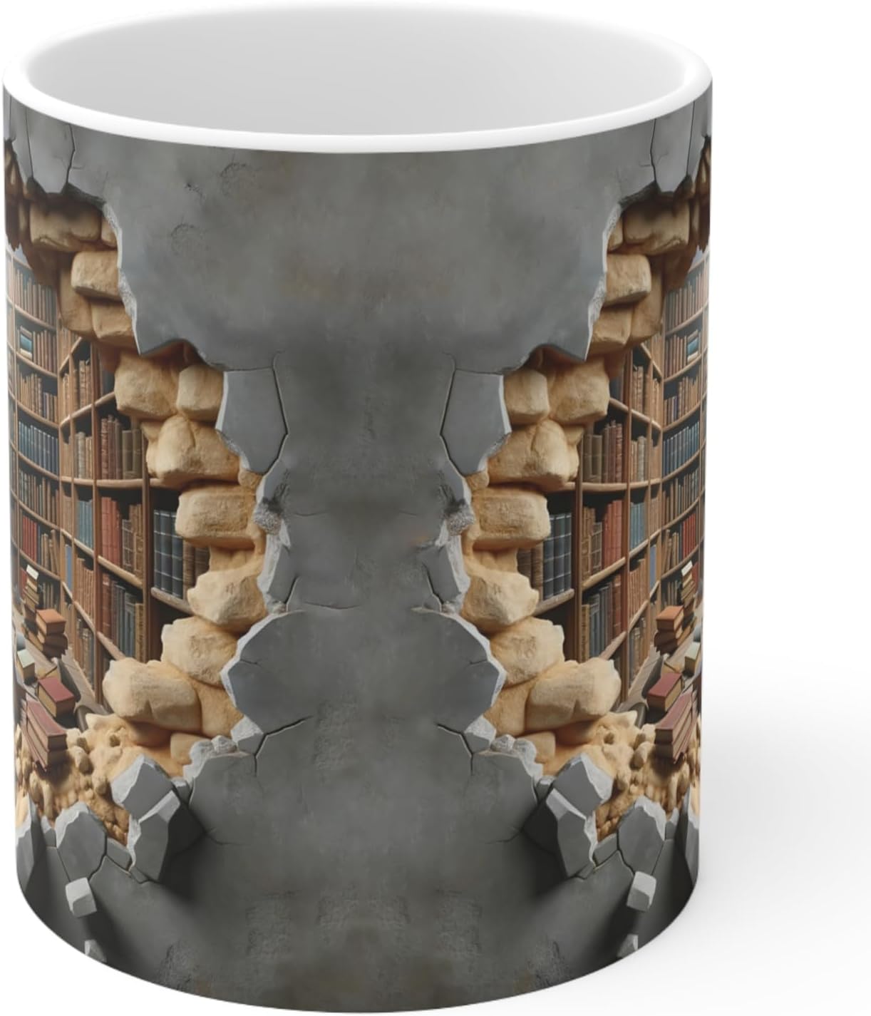 Library Bookshelf Mugs Bookish Gifts For Books Lovers Gifts For Book Lovers Women Bookshelf Coffee Mugs - Library Coffee Mug Gift Ideas Bookworm Gift For Reader, Writer (White Mug 11 Oz) BST326H