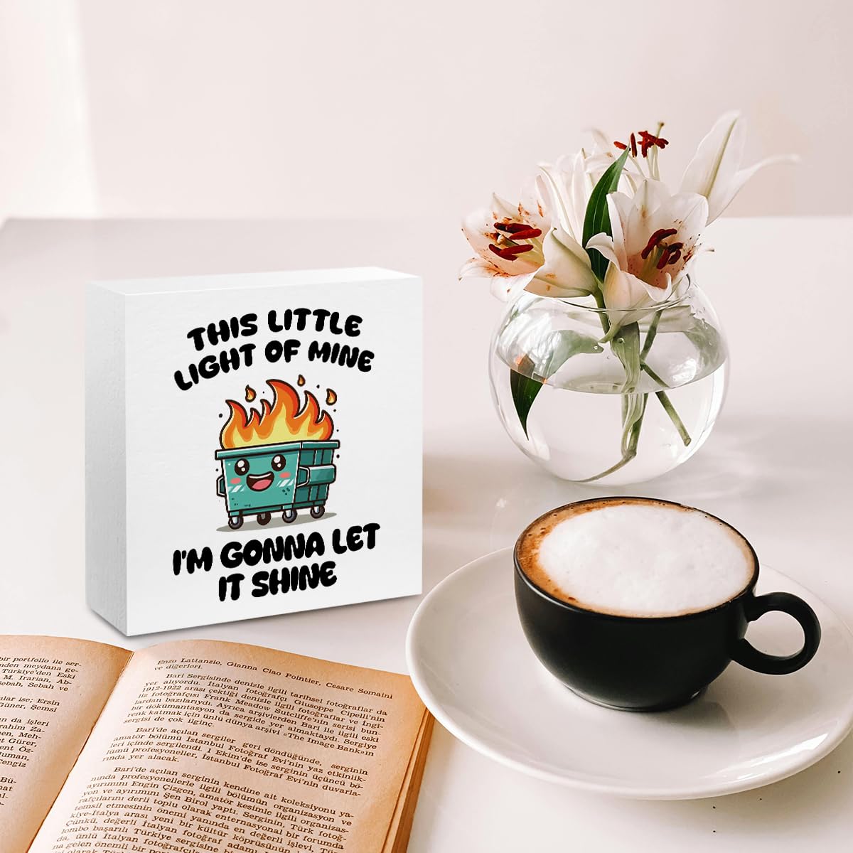 Inspirational Motivational Gifts Employee Appreciation Gifts Wood Box Sign | Daily Affirmations for Women, Little Reminders You are Enough Wooden Box Desk Decorative Sign for Office Desk Table Shelf BST202