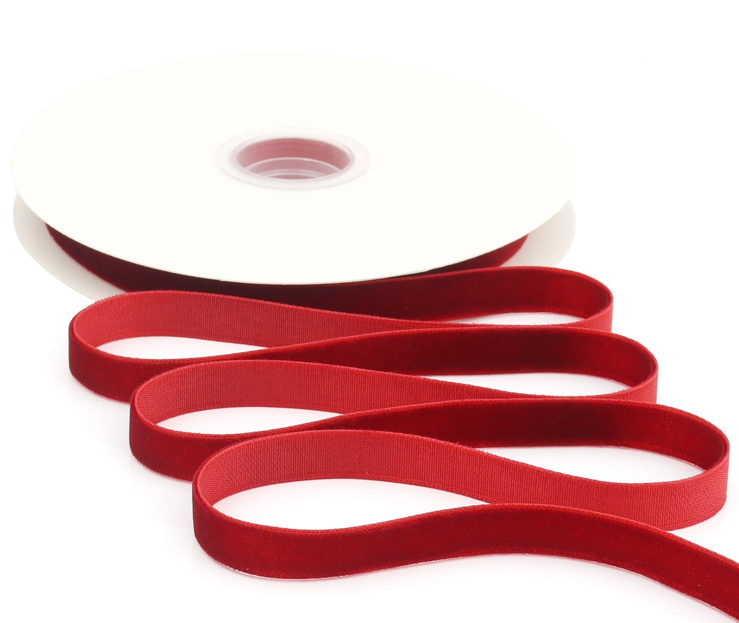 Red Velvet Ribbon 3/8 Inch X 12 Yards Christmas Ribbon for Gift Wrapping Christmas Ornaments Crafts Home Décor BST220
