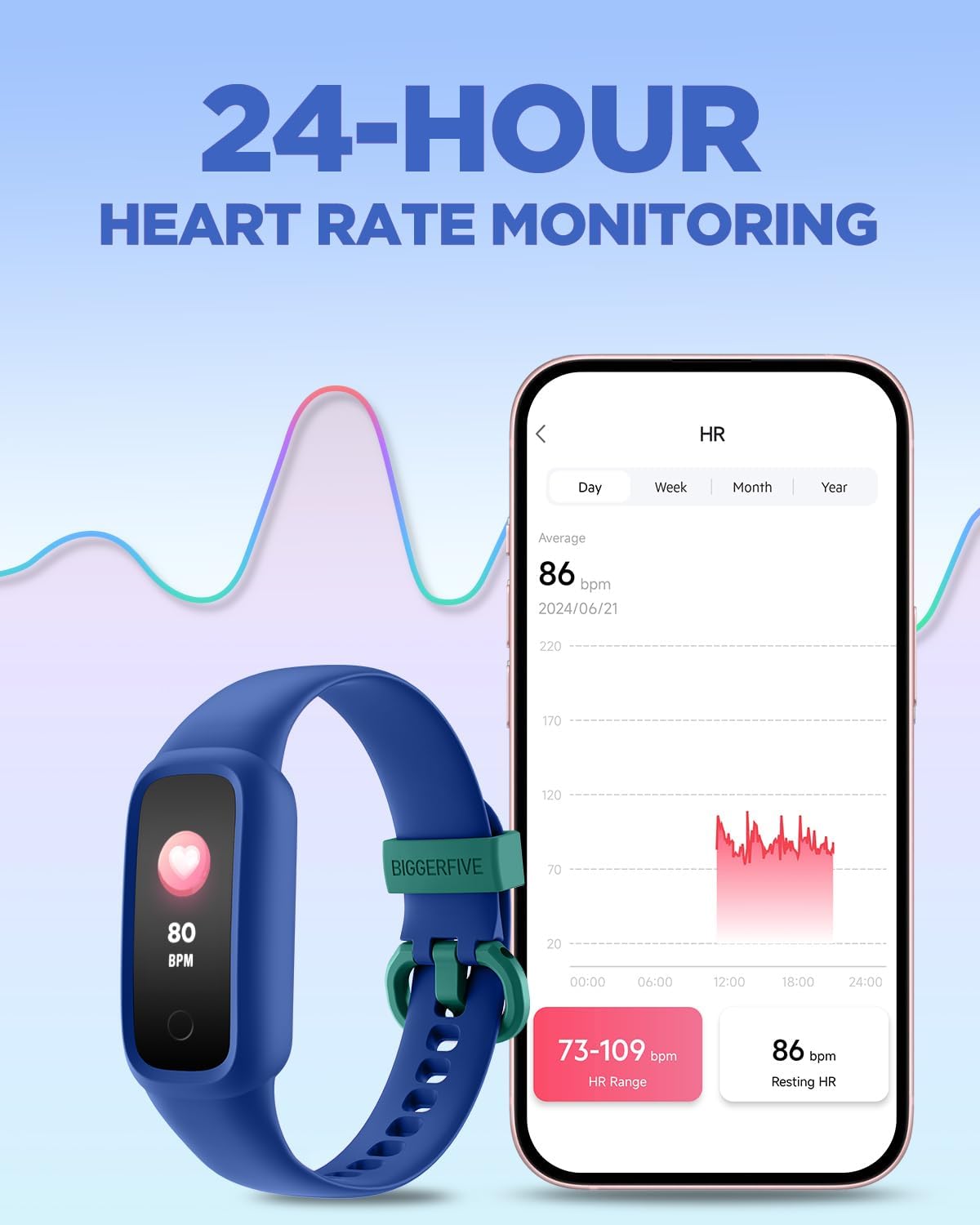 Vigor 2 L Kids Fitness Tracker Watch for Boys Girls Ages 5-15 76