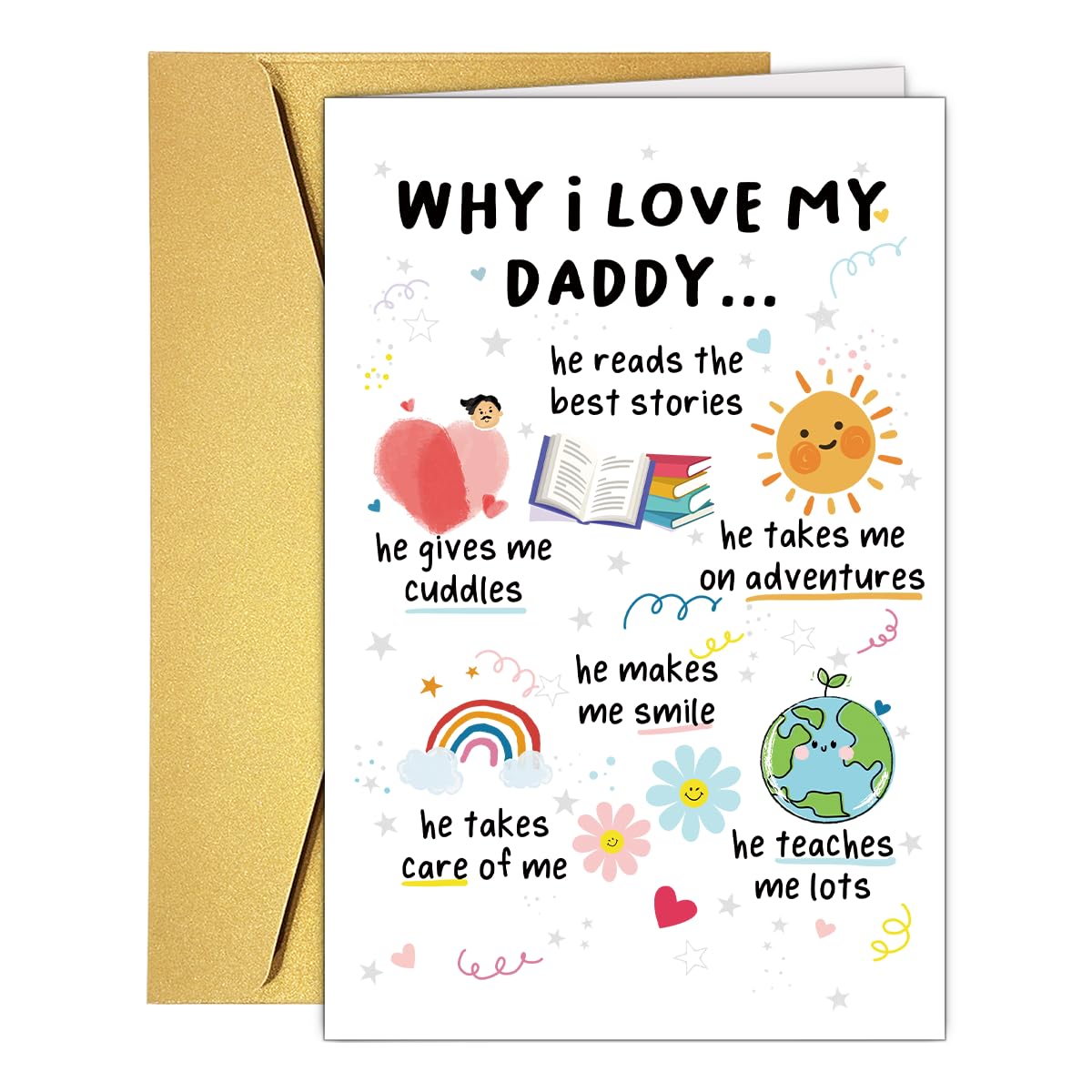 Funny Fathers Day Card for Dad Stepdad Bonus Dad Husband Grandpa, Humorous Happy Father's Day Card Gift from Son Daughter Grandson Granddaughter, Unique Fathers Day Card for Him BST202