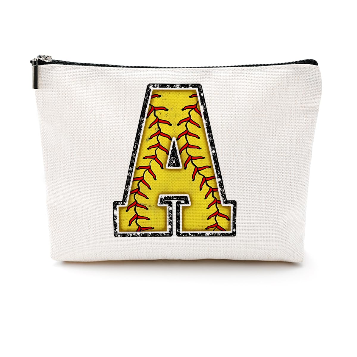 Soccer Gifts Initial Makeup Bag Soccer Girl Gifts Cosmetic Bag Letter D | Monogrammed Zipper Pouch Soccer Accessories for Girls Women Player Coaches Friend Graduation Birthday Gifts BST202