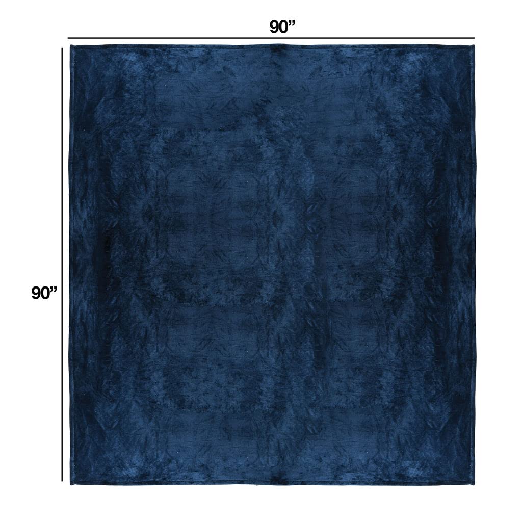 Medical king Heated Blanket, Machine Washable Extremely Soft & Comfortable Electric Blanket Throw Fast Heating with Hand Controller 10 Heating Settings & auto Shut-Off (Blue, 50 x 60) BST220