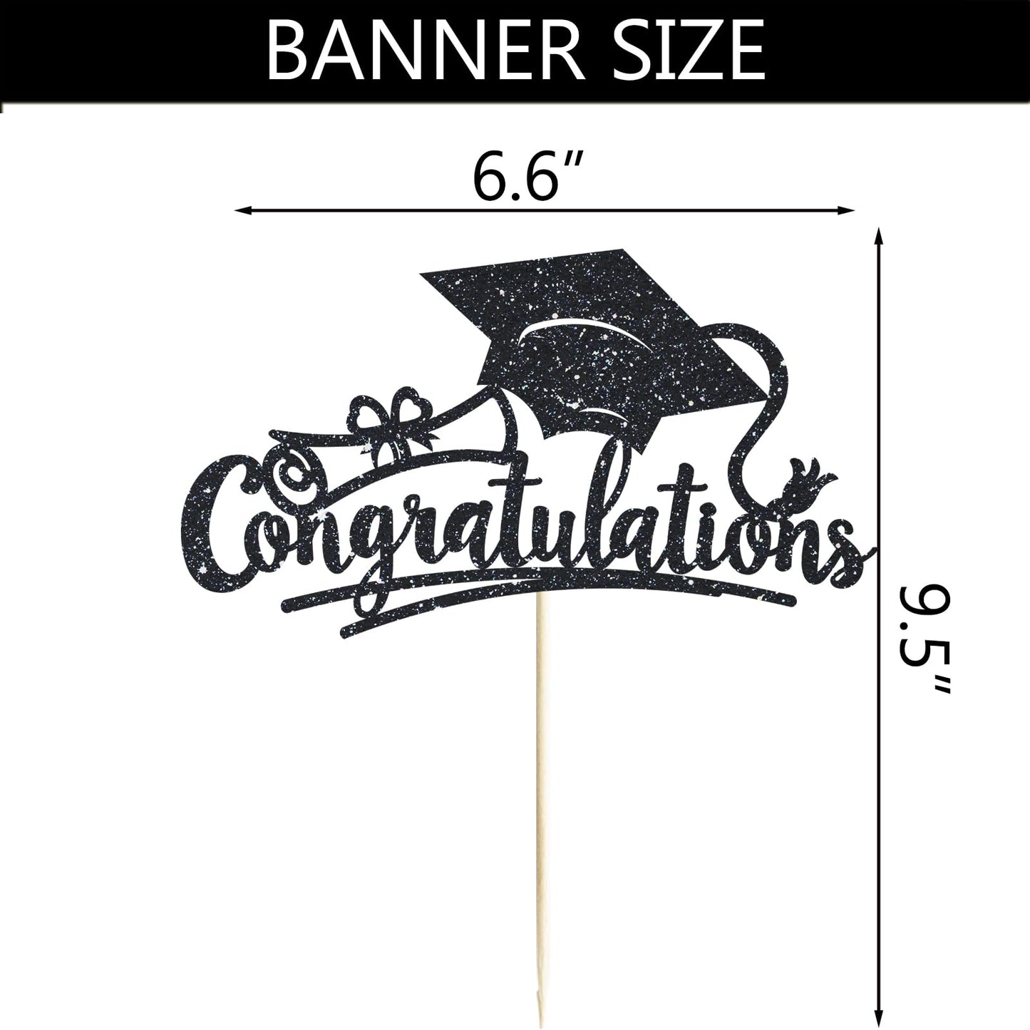 Congratulations 2026 Graduation Cake Topper Red Glittery Class of 2026 Cake Topper Congrats Grad Party Cake Decor for 2026 Senior High School College Grad Party Supplies Decorations BST220