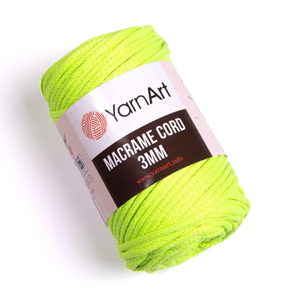 YarnArt Macrame Cord 3mm - Macrame Rope for Crafting, Knotting, Wall Hangings, and Home Decor - 60% Cotton 40% Viscose & Polyester, Soft and Durable (759-FOREST Green) BST220