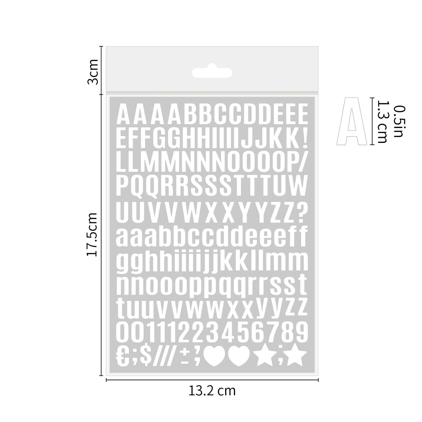 10 Sheets 0.5 Inch Letter Stickers, 1540 Alphabet and Number Labels for Students, Teachers, Journals, Cups, Notebooks, Folders, DIY School Projects, Bullet Planners, Arts and Crafts BST220