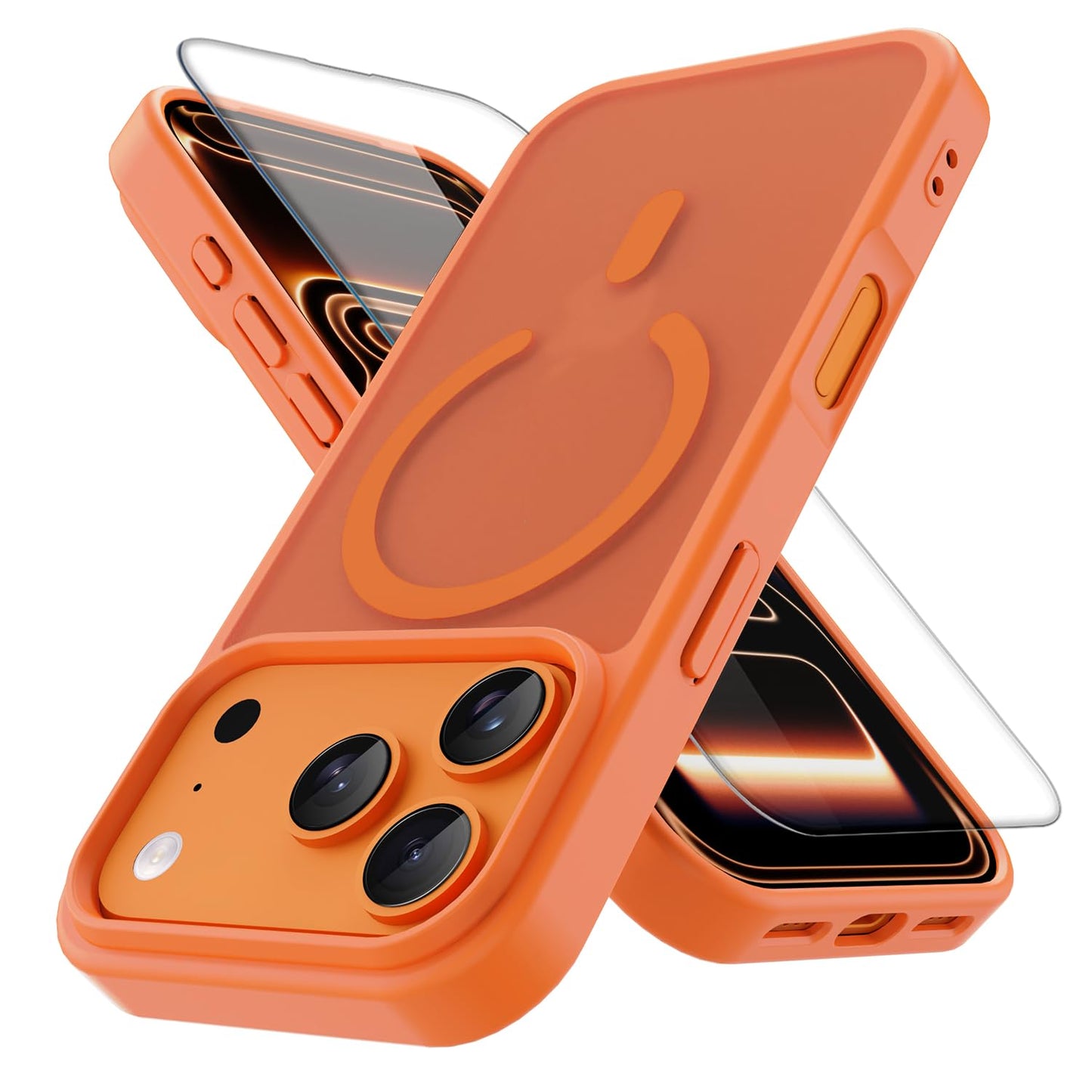 PinLiSheng for iPhone 17 Pro Max Case， Compatible with MagSafe, Shockproof Military-Grade Protection, Scratch-Resistant Back, Anti-Yellowing，Magnetic Phone Case for iPhone 17 Pro Max, Clear WN420