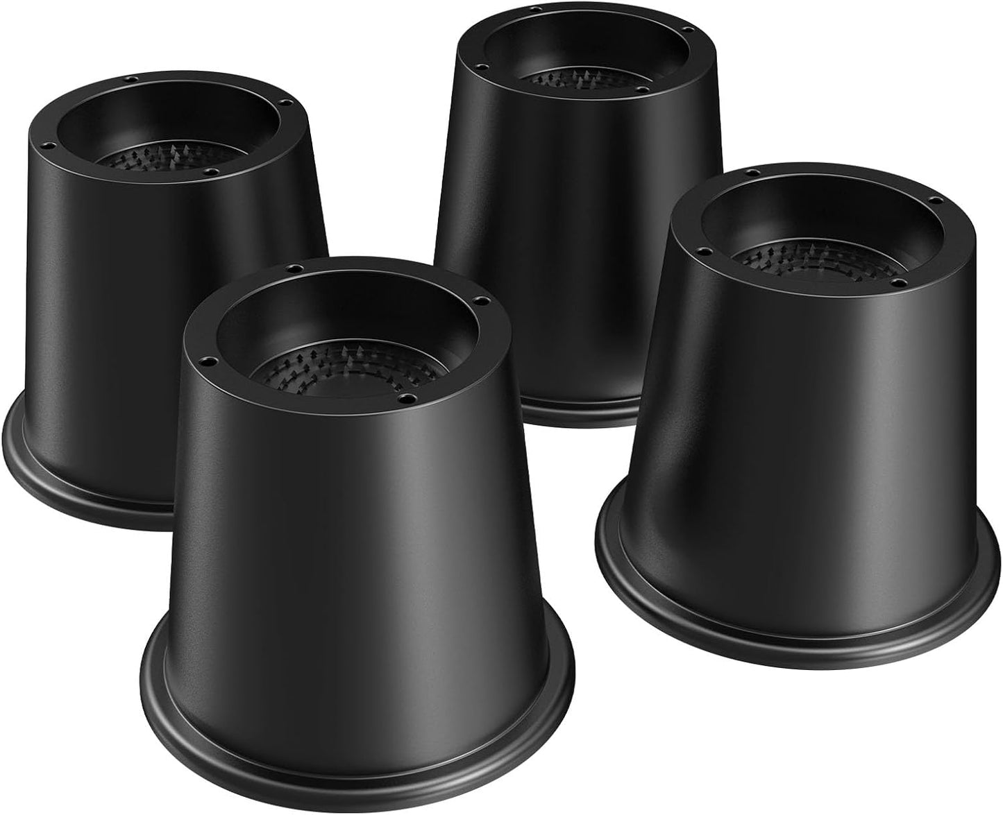 MYMULIKE Bed Risers 4 Inch Heavy Duty, Set of 4 Furniture Risers, Round Furniture Risers for Bed Desk Table Sofa Couch BST202