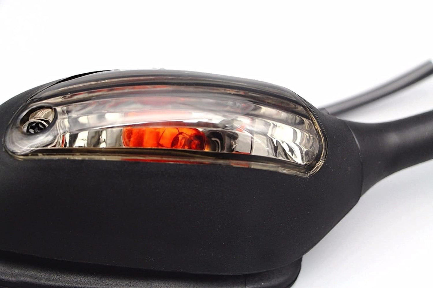 MZS Motorcycle Turn Signal Mirrors Rear View Side Integrated Light Black Compatible with GSXR600 GSXR750 GSXR 600 750 06-18 / GSXR1000 GSXR 1000 02-17 / SV650 SV650S 03-08 / SV1000 SV1000S 03-07