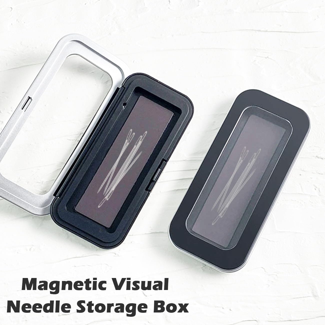 Large Magnetic Needle Case with Clear Lid – Sewing Storage Pin Needle Keeper Holder for Snap Closure, Quilting & Crafts BST326L