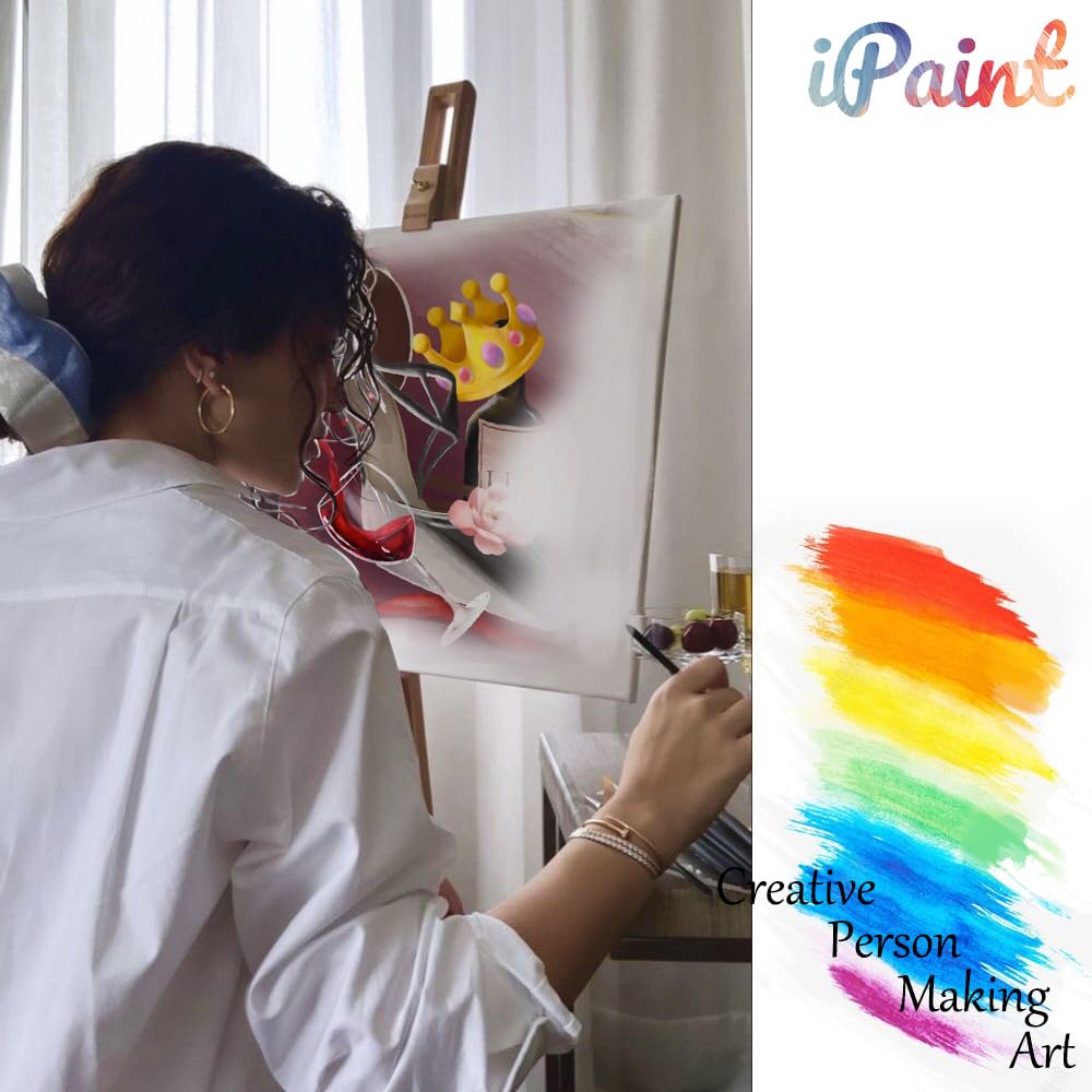 2Pcs Sip and Paint Kit for Adults,Valentines Couple Painting Kit Supplies Canvas, Pre Drawn Canvas to Paint for Date Night for Couples DIY Acrylic Painting Kits Party Favor 8×10 WN420