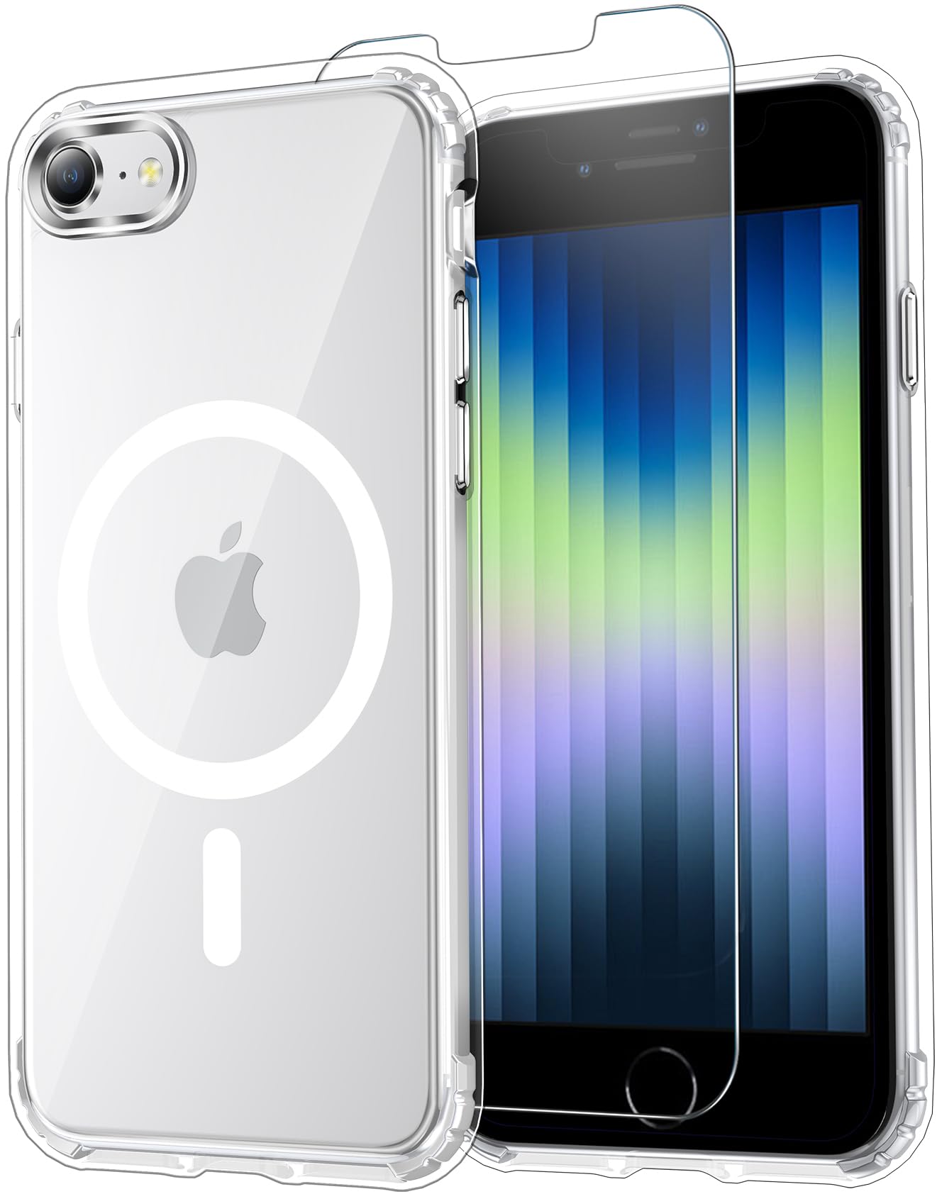 for iPhone 17 Pro Max Case Clear with Screen Protector, Compatible with Magsafe, Anti-Yellowing, Military-Grade Protection, Shockproof Slim Magnetic Phone Case Cover, Black WN420
