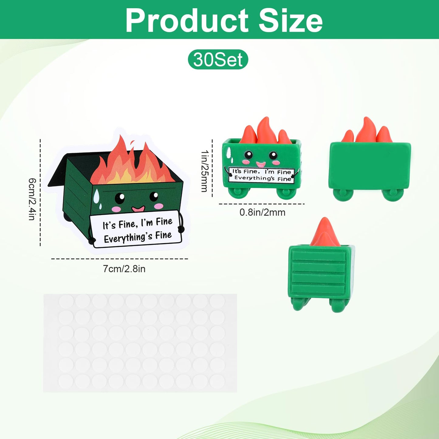 30 Set Dumpster Mini Dumpster Desk Accessories Ornament Employee Appreciation Gifts Resin Trash Shape Funny Office Gifts Fire Desk Decor for Support Graduation Teacher BST220