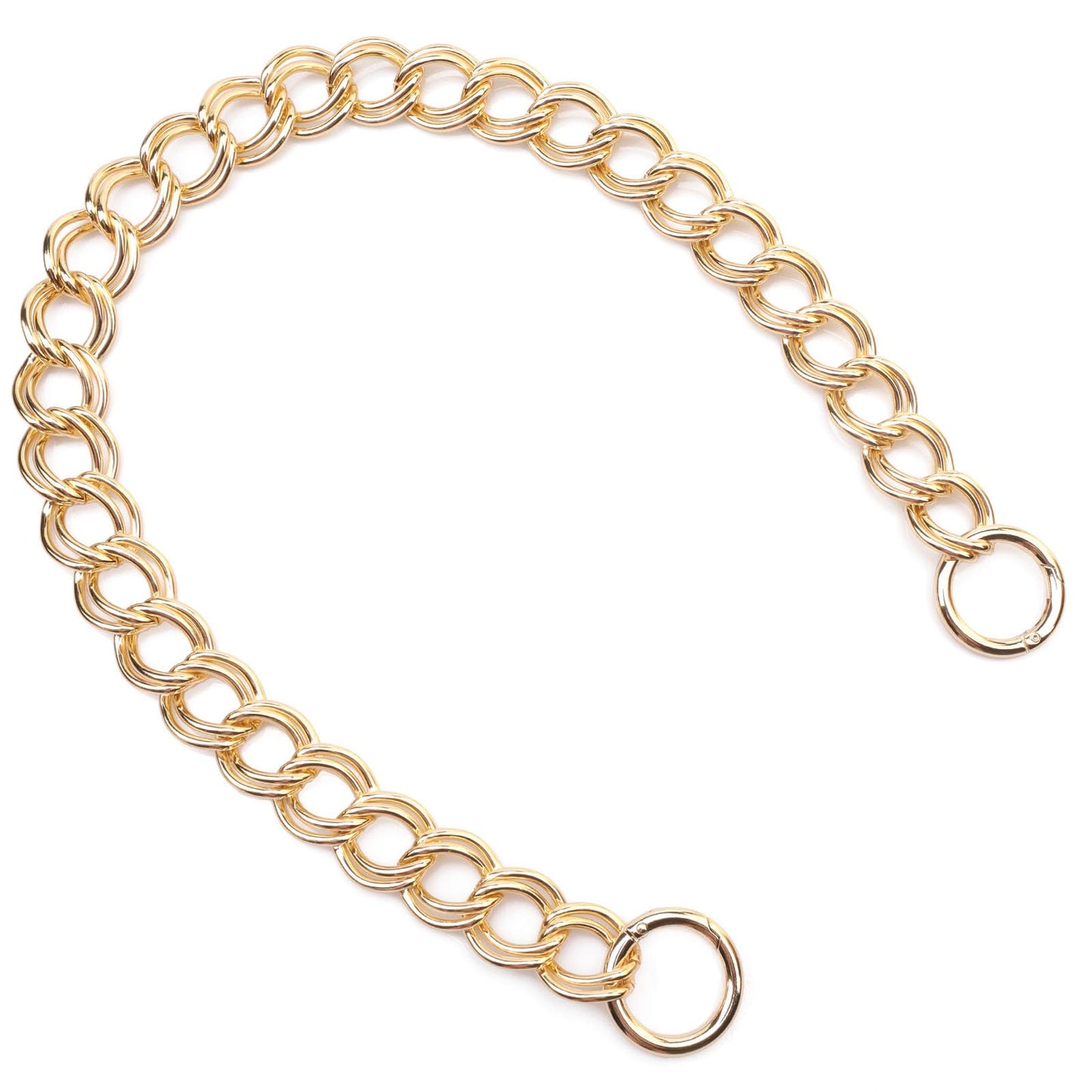 Errienpin 23.6 Inch Chunky Purse Chain Handles | Double Chain with Oversized O Ring | Short Strap Replacement for Handbags & Shoulder Bags(Antique Gold) BST220