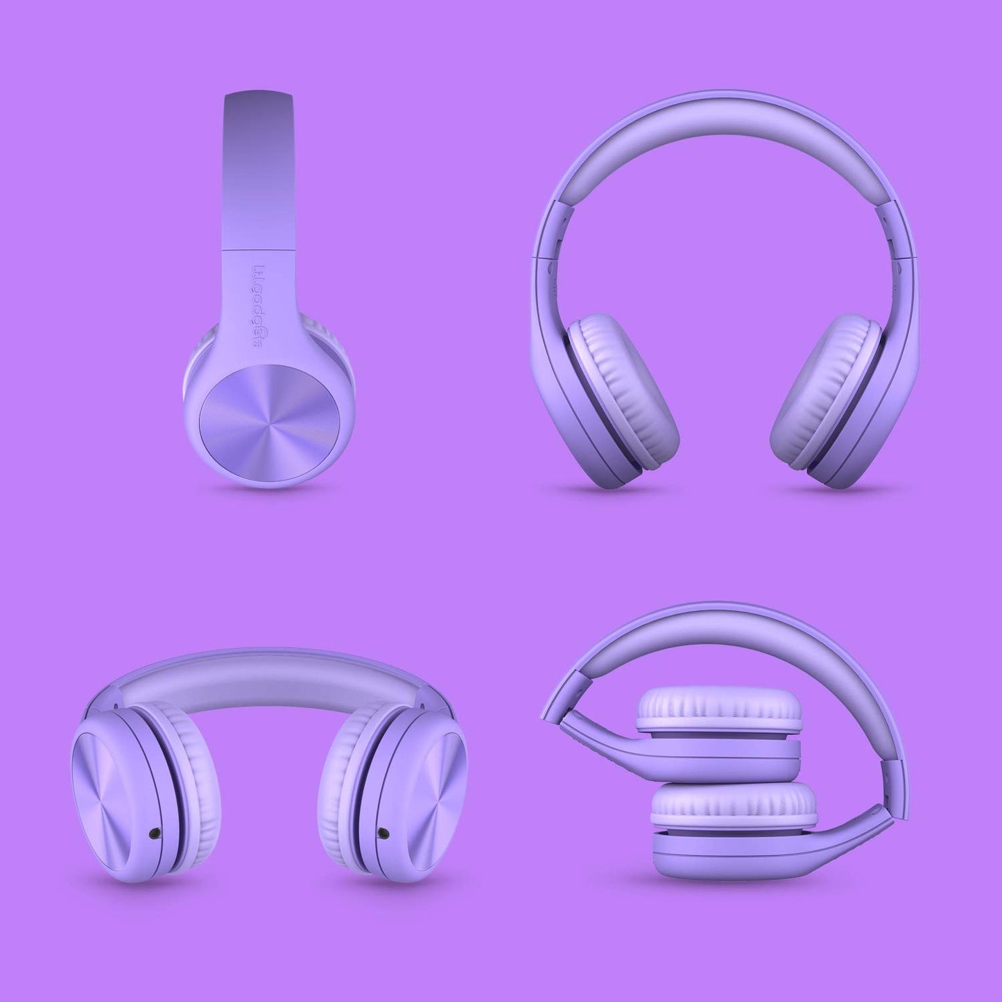 LilGadgets Connect+ Pro Wired Kids Headphones for School with Microphone, Volume Limiting Over-Ear Headset with Cord, SharePort Technology & SoftTouch Padding, Blue