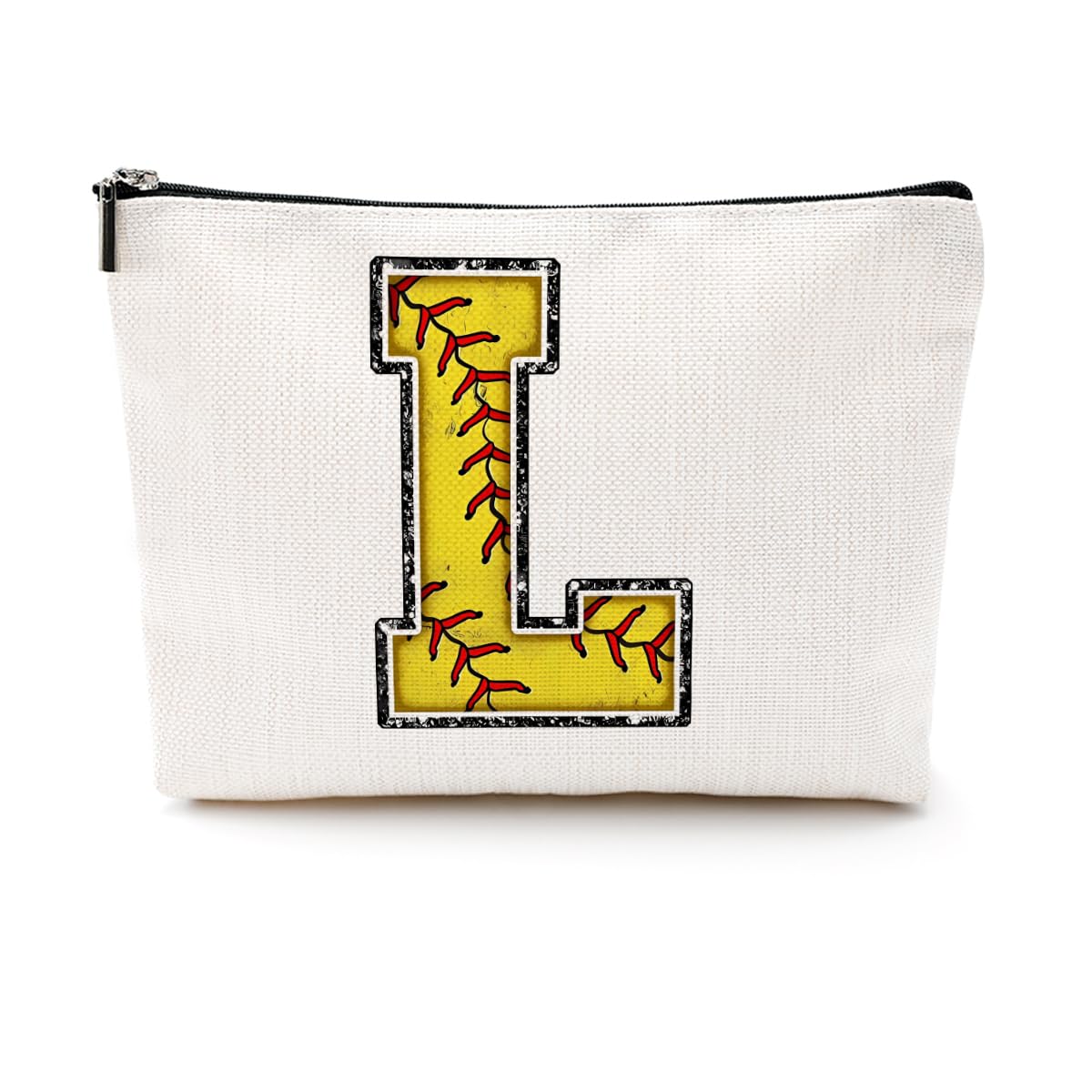 Soccer Gifts Initial Makeup Bag Soccer Girl Gifts Cosmetic Bag Letter D | Monogrammed Zipper Pouch Soccer Accessories for Girls Women Player Coaches Friend Graduation Birthday Gifts BST202