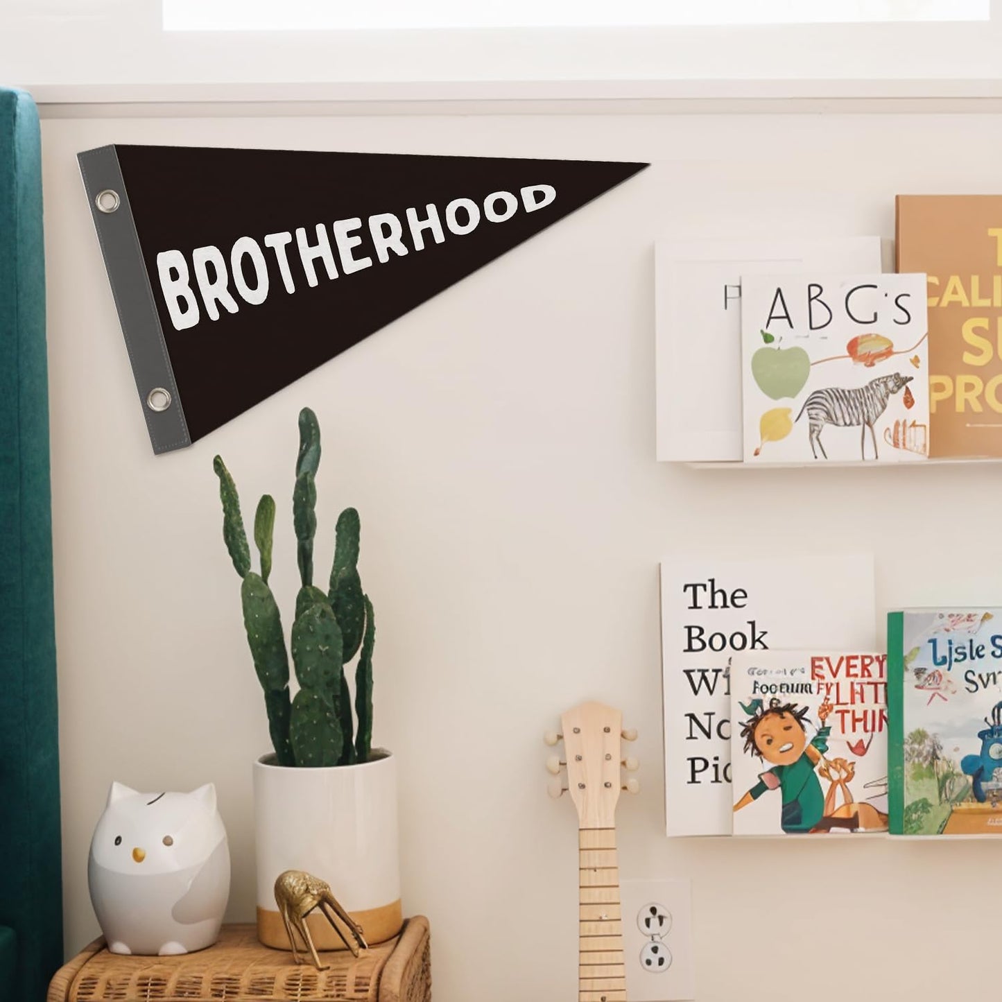 Boy Nursery Decor Pennant Banner Flags Decor, Playroom Essentials, Dude Felt Banner Wall Art Decor for Toddler Kids Room Nursery,Boy Playroom Decor 7.4x14 Inch BST326H
