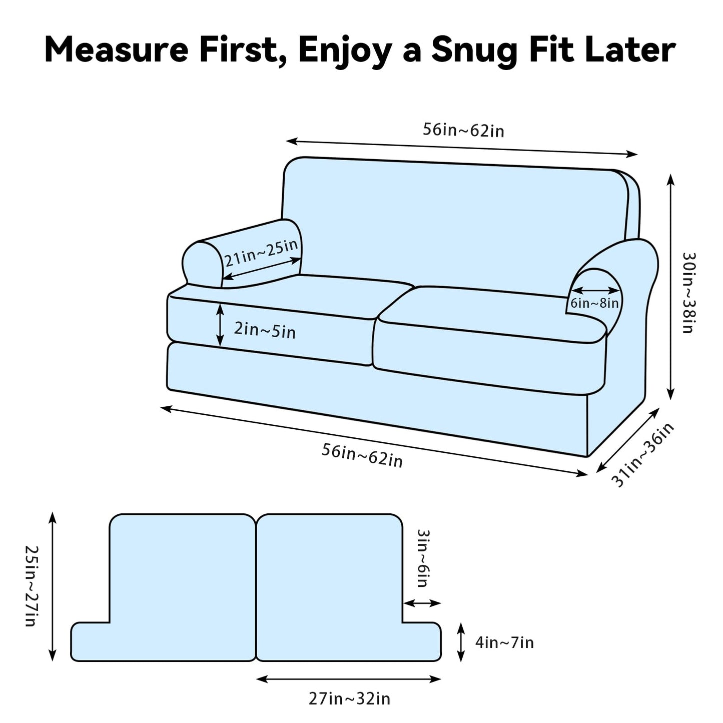 Waterproof Chair Cover with Arms 2-Piece Set Striped Slipcover for 1 Separate T Cushion Couch - TPU Fabric Armchair Covers Leakproof Couch Protector for Kids, Pets(Chair, Beige) BST220