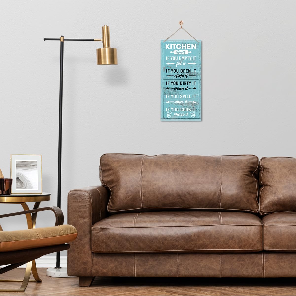 Rustic & Funny Bathroom Signs - Western & Farmhouse Bathroom Rules Wall Decor E1 BST202