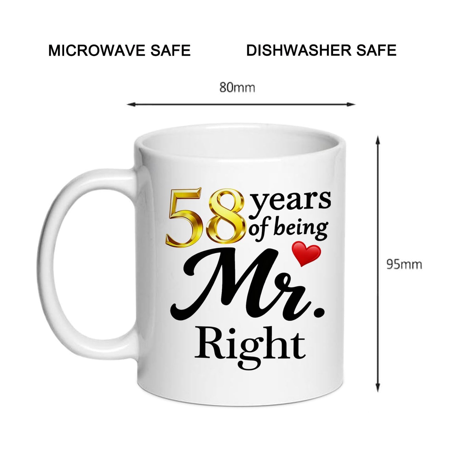 10 Year Anniversary For Couple Coffee Mugs Set of 2-10th Wedding Gifts Decorations for Parents Grandparents Husband Wife Him Her 11oz (10th) BST220