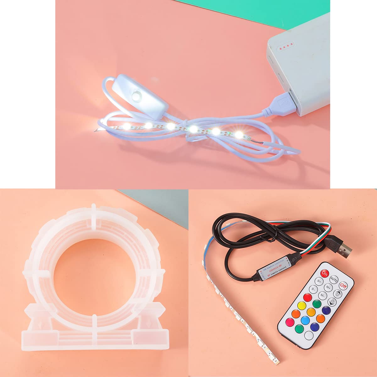 DIY Handmade Products Different Dimensional Abyss Mirror Silicone Mold Gypsum Drop Glue Ornament Mold for Decoration Decoration Crafts Molds Silicone BST220