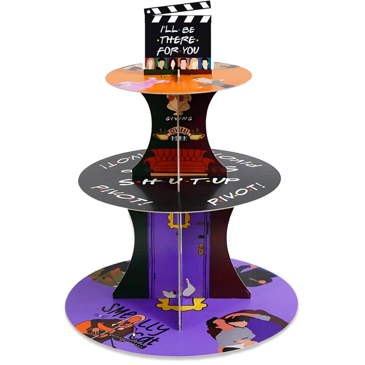Tropical Hawaiian Birthday Cupcake Stands, Cartoon Movie Theme 3 Tier Paper Cupcake Rack Tropical Flower Party Decorations for Baby Shower Boys Girls Birthday Party Supplies (Fantasy Style) BST220