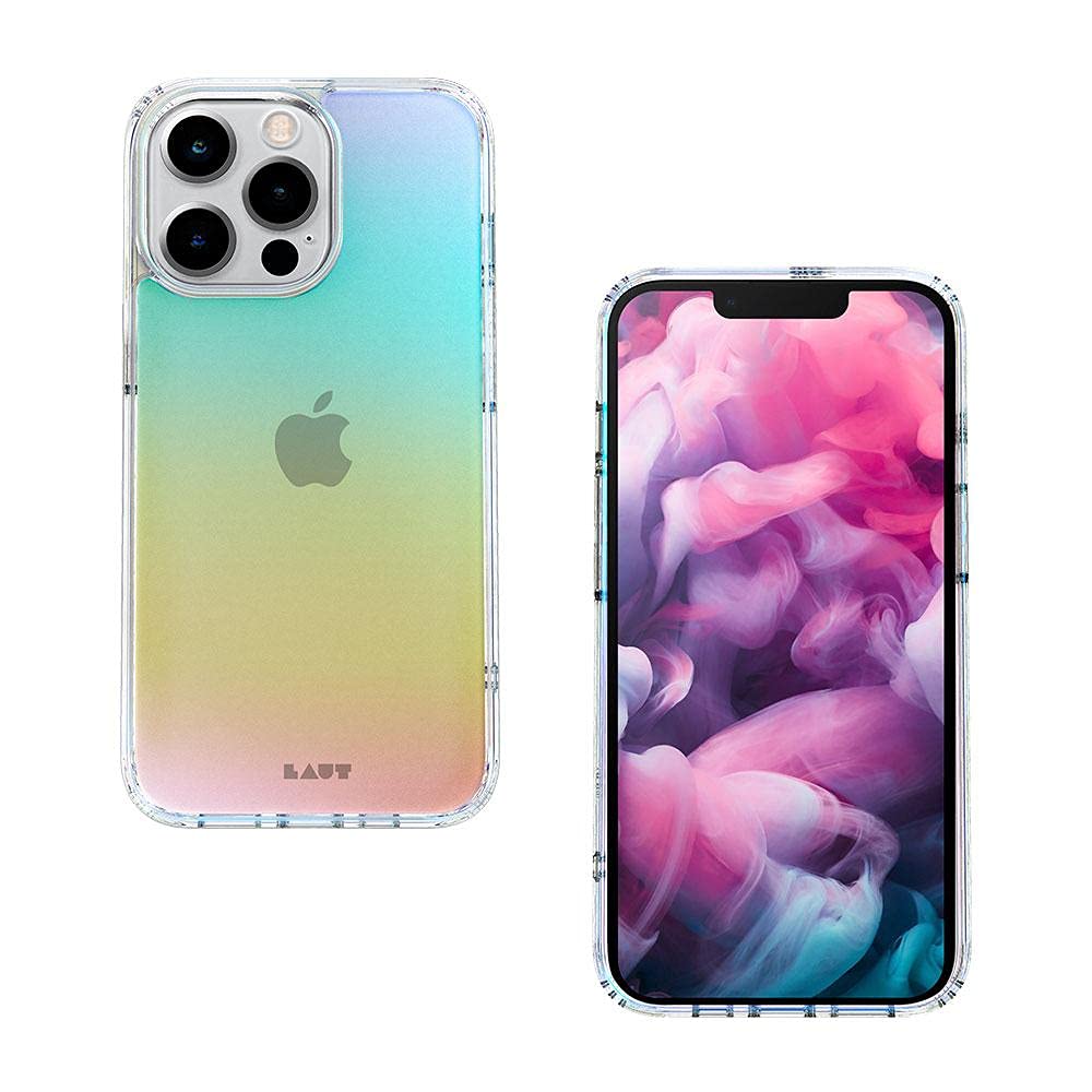 LAUT - Holo case Compatible with iPhone 13 Pro Max (6.7") | Iridescent Shine | Crystal Clear Casing | Easy Click Buttons • Midnight WN420