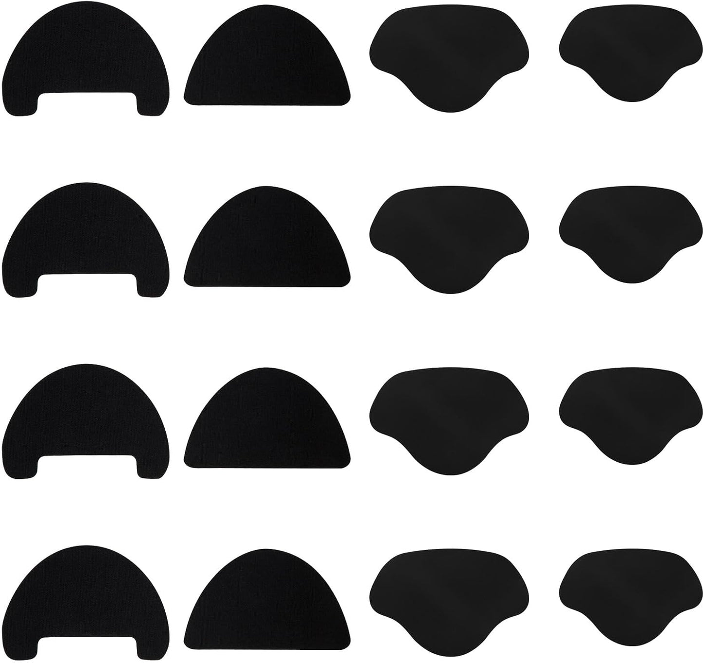 Gosknor 16pcs Shoe Hole Repair Patches, Self-Adhesive Shoe Toe & Heel Repair Patches for Sneakers Leather Shoes High Heels (Black) BST326L