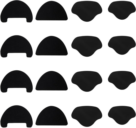 Gosknor 16pcs Shoe Hole Repair Patches, Self-Adhesive Shoe Toe & Heel Repair Patches for Sneakers Leather Shoes High Heels (Black) BST326L
