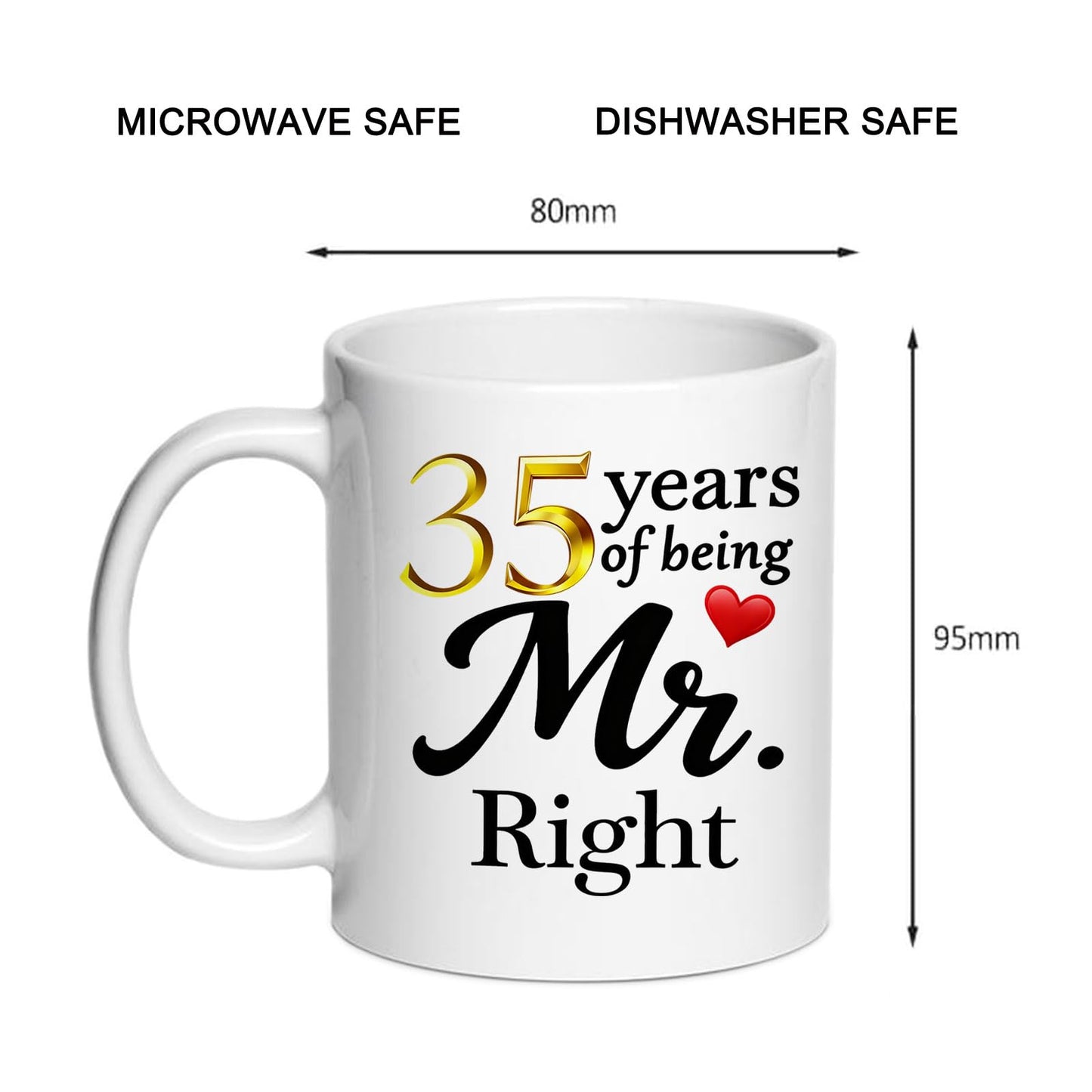 10 Year Anniversary For Couple Coffee Mugs Set of 2-10th Wedding Gifts Decorations for Parents Grandparents Husband Wife Him Her 11oz (10th) BST220