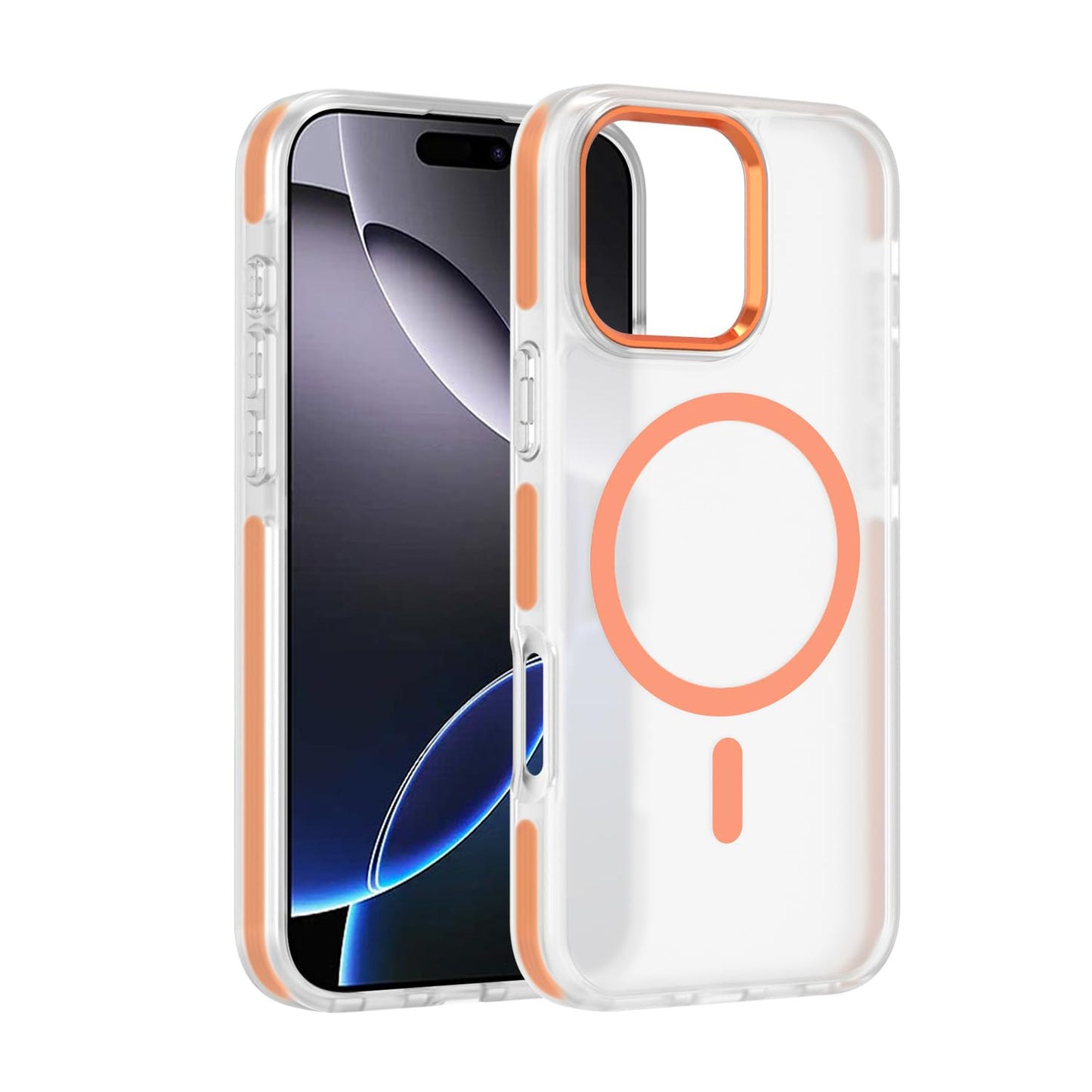 PinLiSheng for iPhone 17 Pro Max Case， Compatible with MagSafe, Shockproof Military-Grade Protection, Scratch-Resistant Back, Anti-Yellowing，Magnetic Phone Case for iPhone 17 Pro Max, Clear WN420