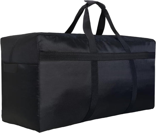 Foldable Storage Duffle Bag Huge Moving Bag Great for House Moving, Overnight Camping, Traveling, Large Items Storage, College Dorms and More (387L Black) BST326H