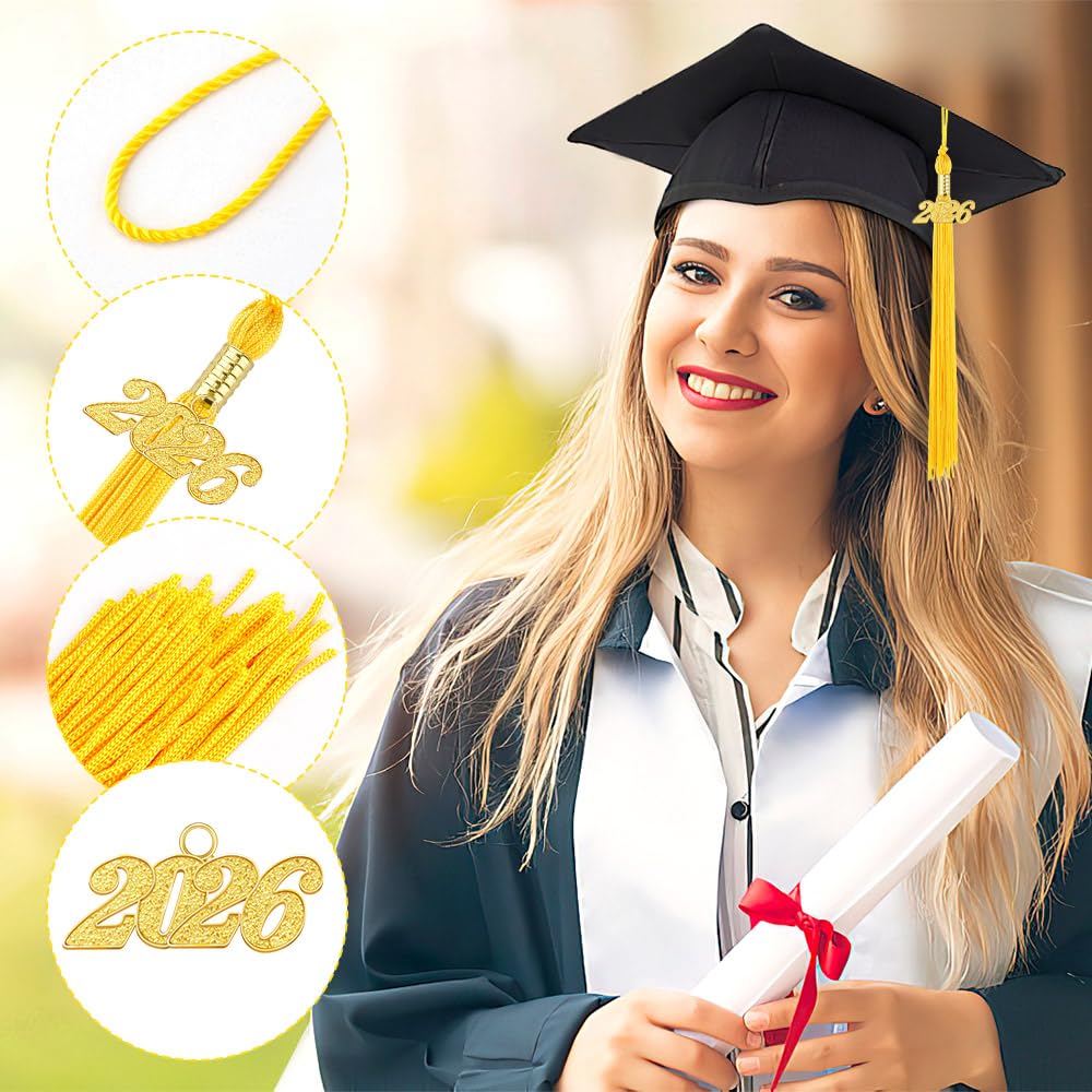 2026 Tassel Graduation 2 Pcs, 2026 Tassel Charm, Green Tassels, Graduation Cap Tassels 2026, Grad Cap Accessories for Graduate Hat Ceremonies Memorial Graduations Decorations BST220