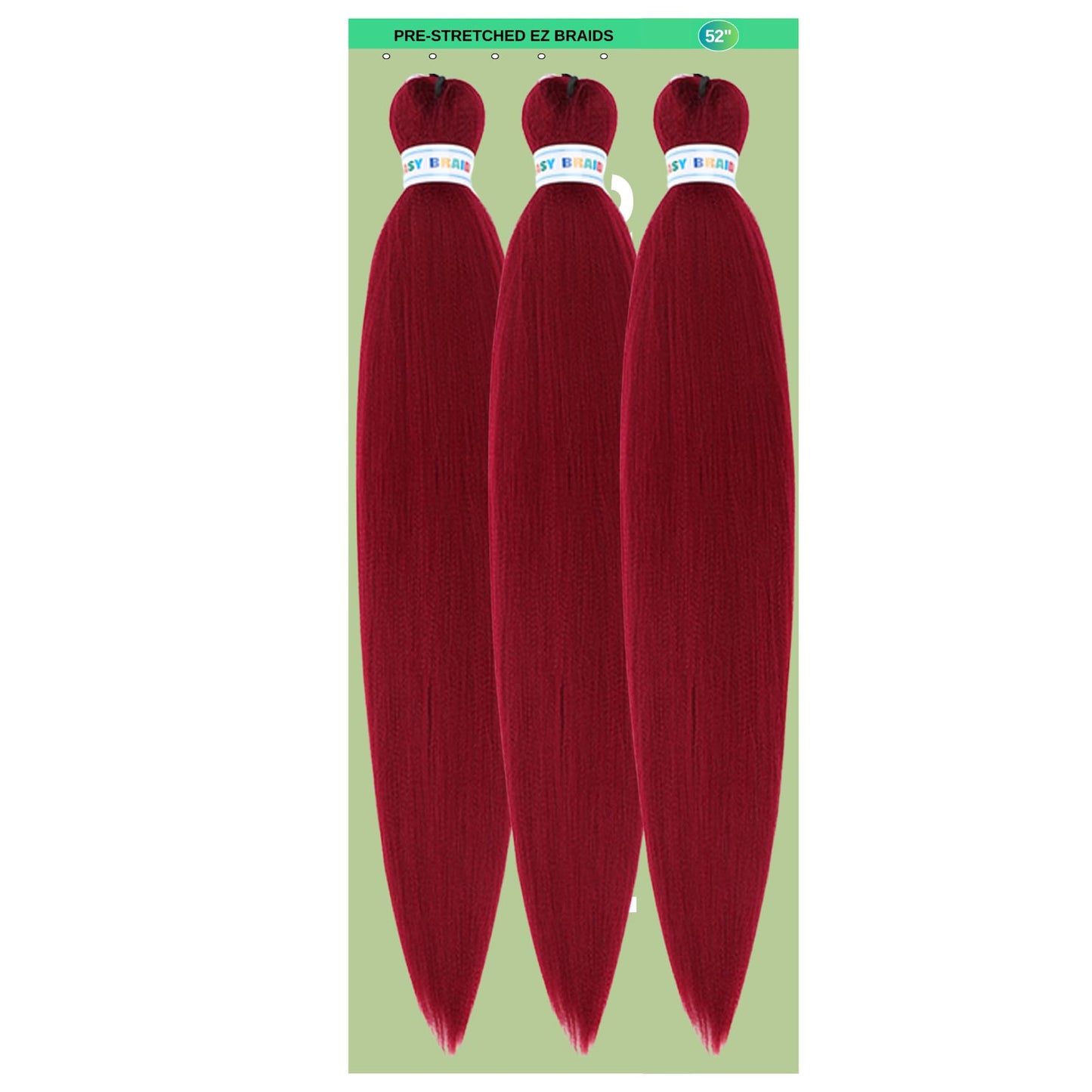 Purple Braiding Hair Pre stretched Knotless 26 inch | Hypoallergenic Synthetic Purple Prestretched Ez Braid Knotless Itch Free Soft Yaki Texture Hot Water Setting WN420