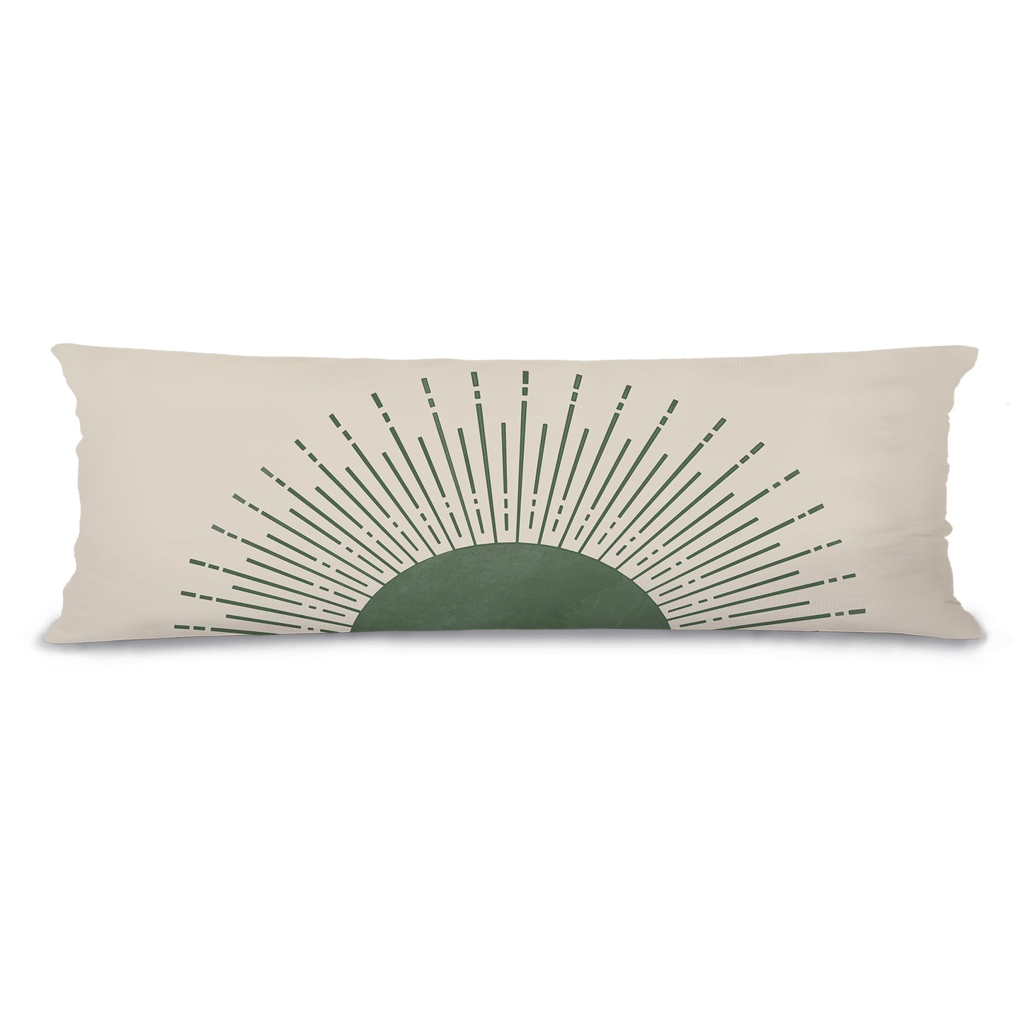 Boho Sun Sunshine 21x54 Body Pillow Cover Case, Modern Neutral Boho Horizontal Sun Sunset Sunrise Decorative Long Hug Pillow Cases for Bed Couch BST220